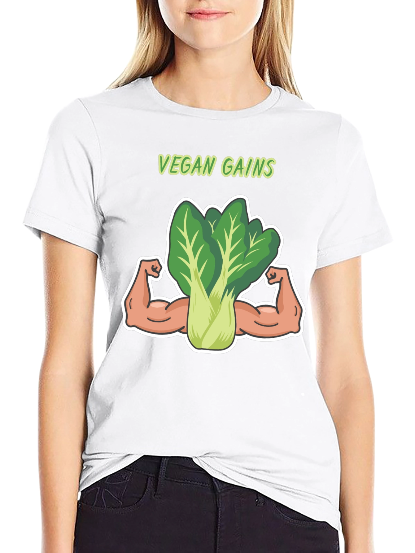 Vegan Gains T-Shirt: Funny Gym Shirt