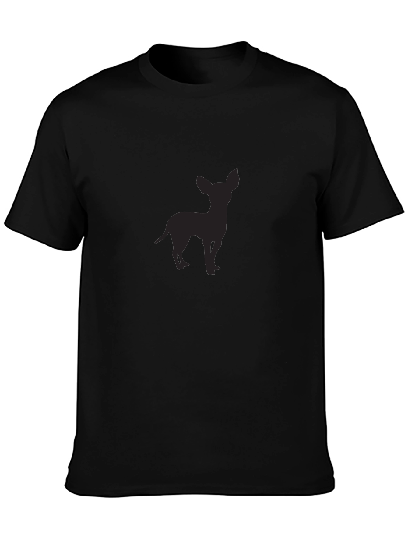 Chihuahua Silhouette Black T-Shirt