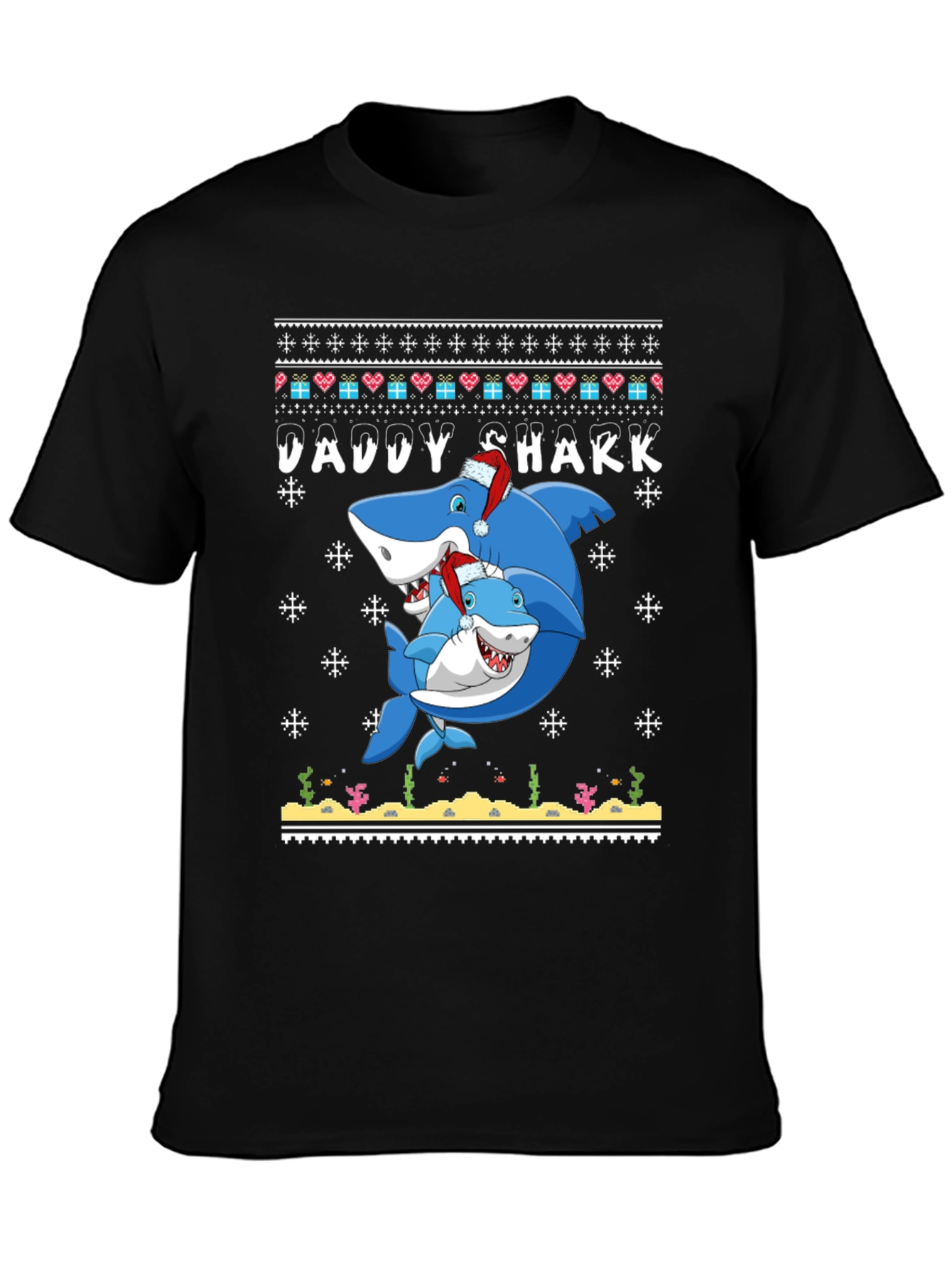 Daddy Shark Christmas Graphic Tee