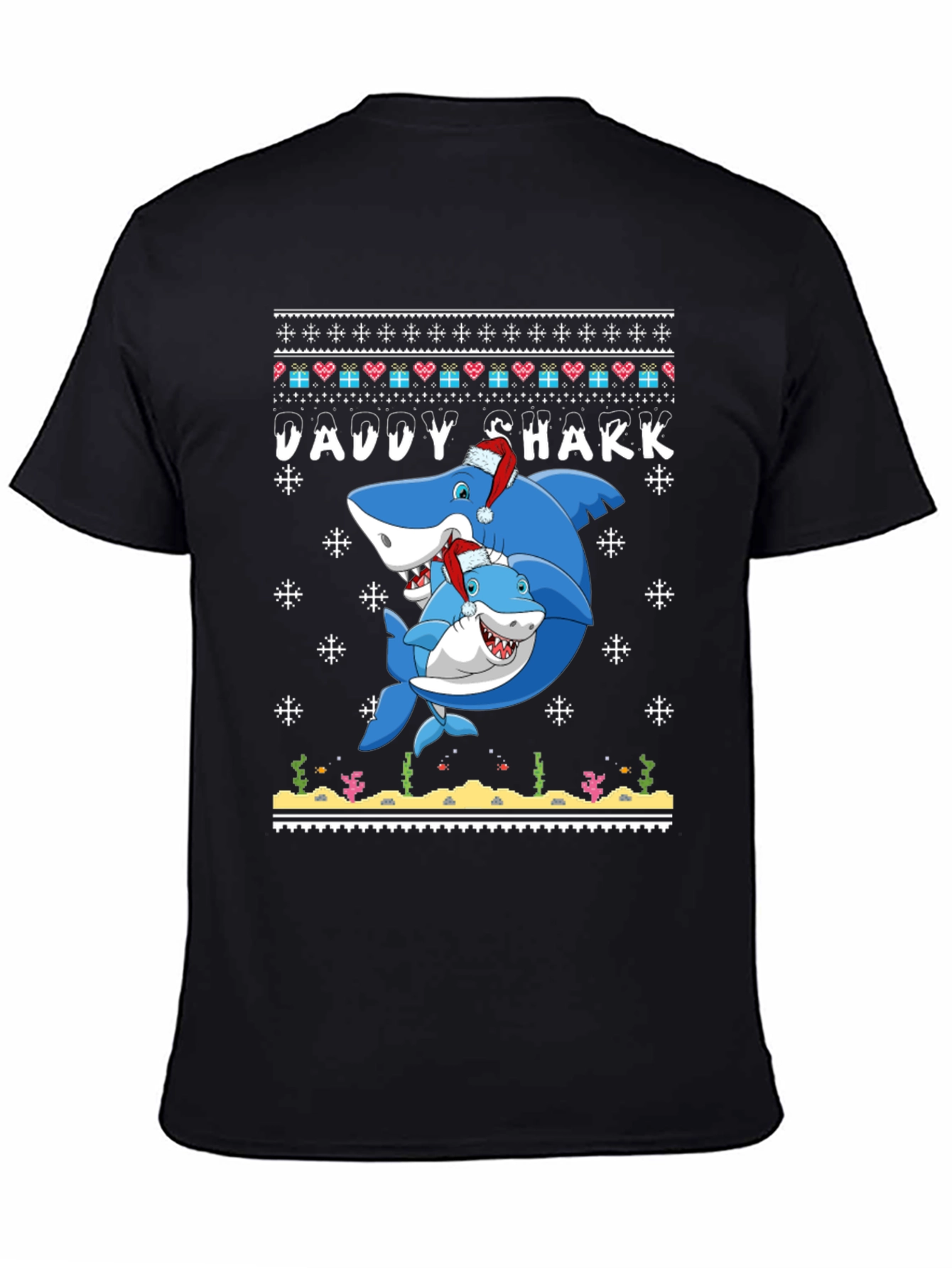 Daddy Shark Christmas Graphic Tee