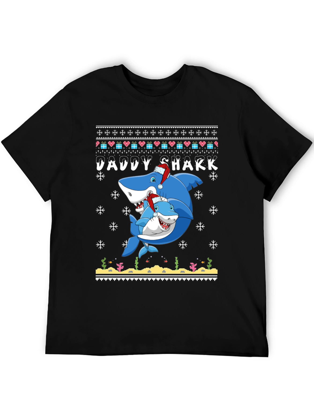 Daddy Shark Christmas Graphic Tee