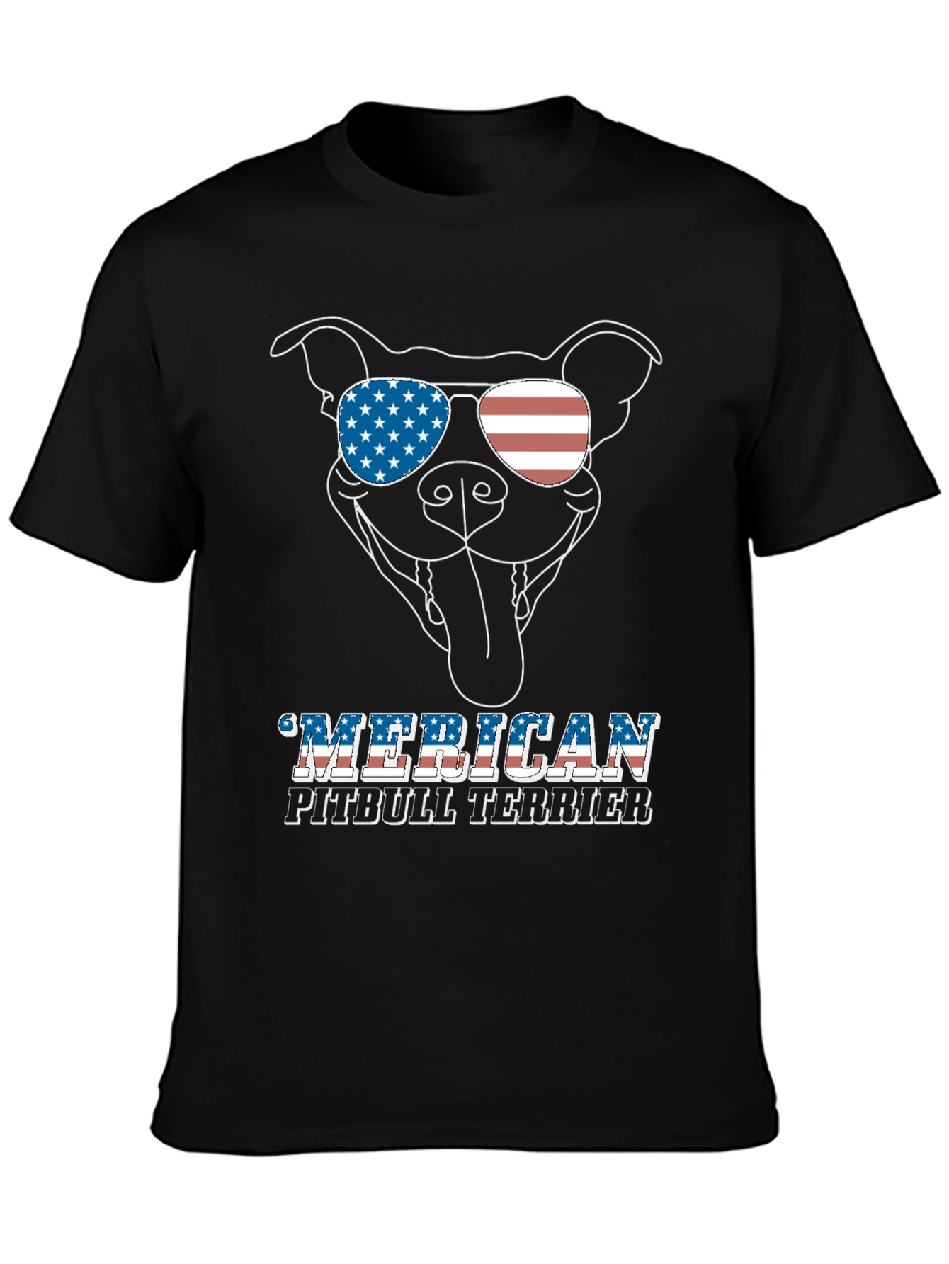American Pitbull Terrier Patriotic T-Shirt