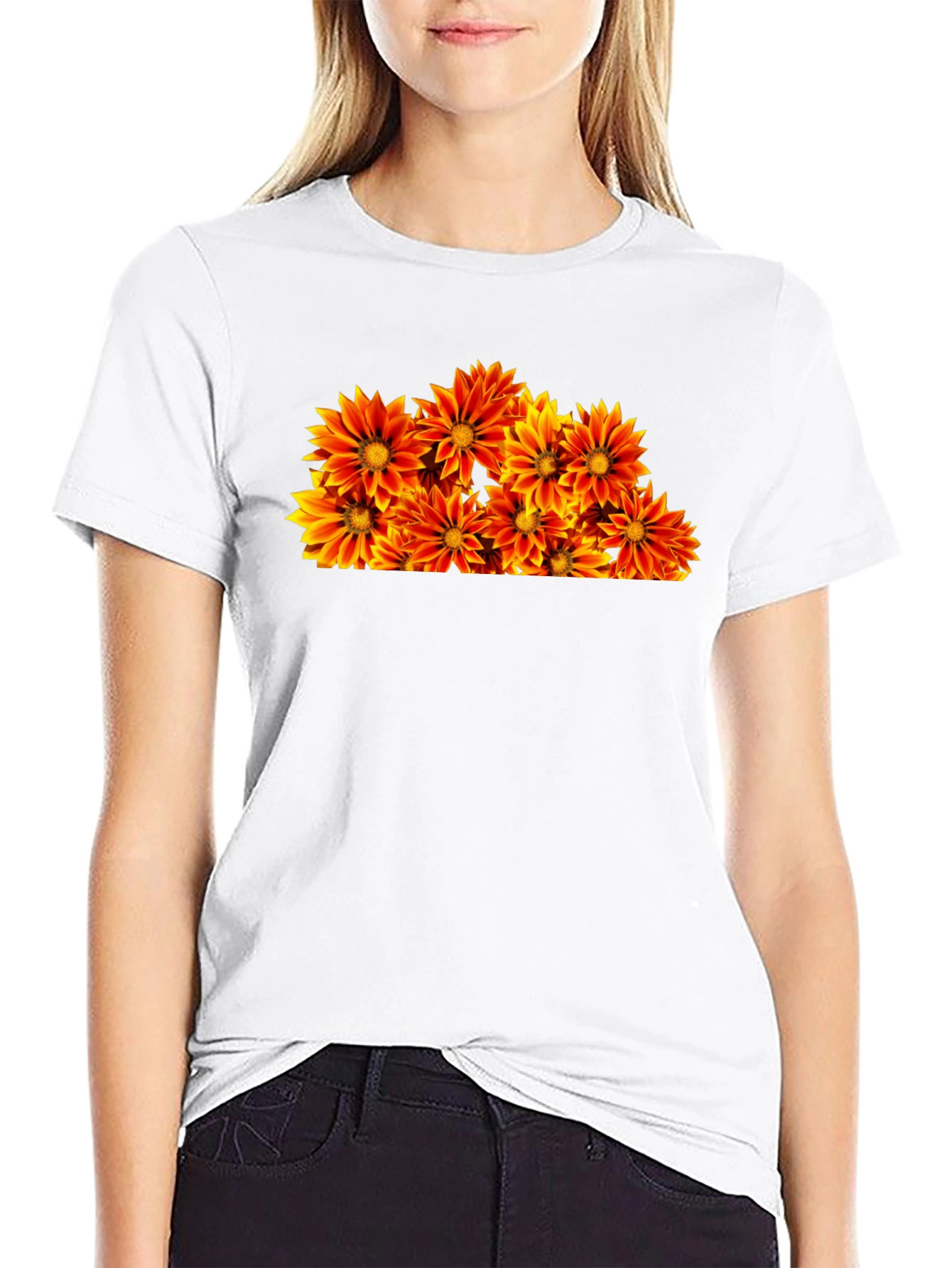 Floral Graphic Black T-Shirt