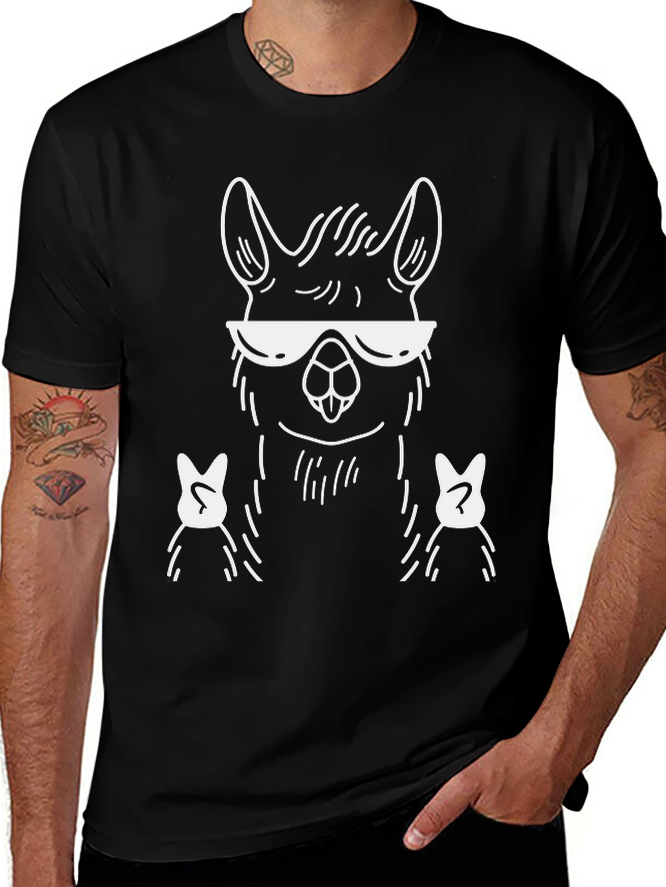 Cool Llama Graphic Tee - Quirky Unisex T-Shirt