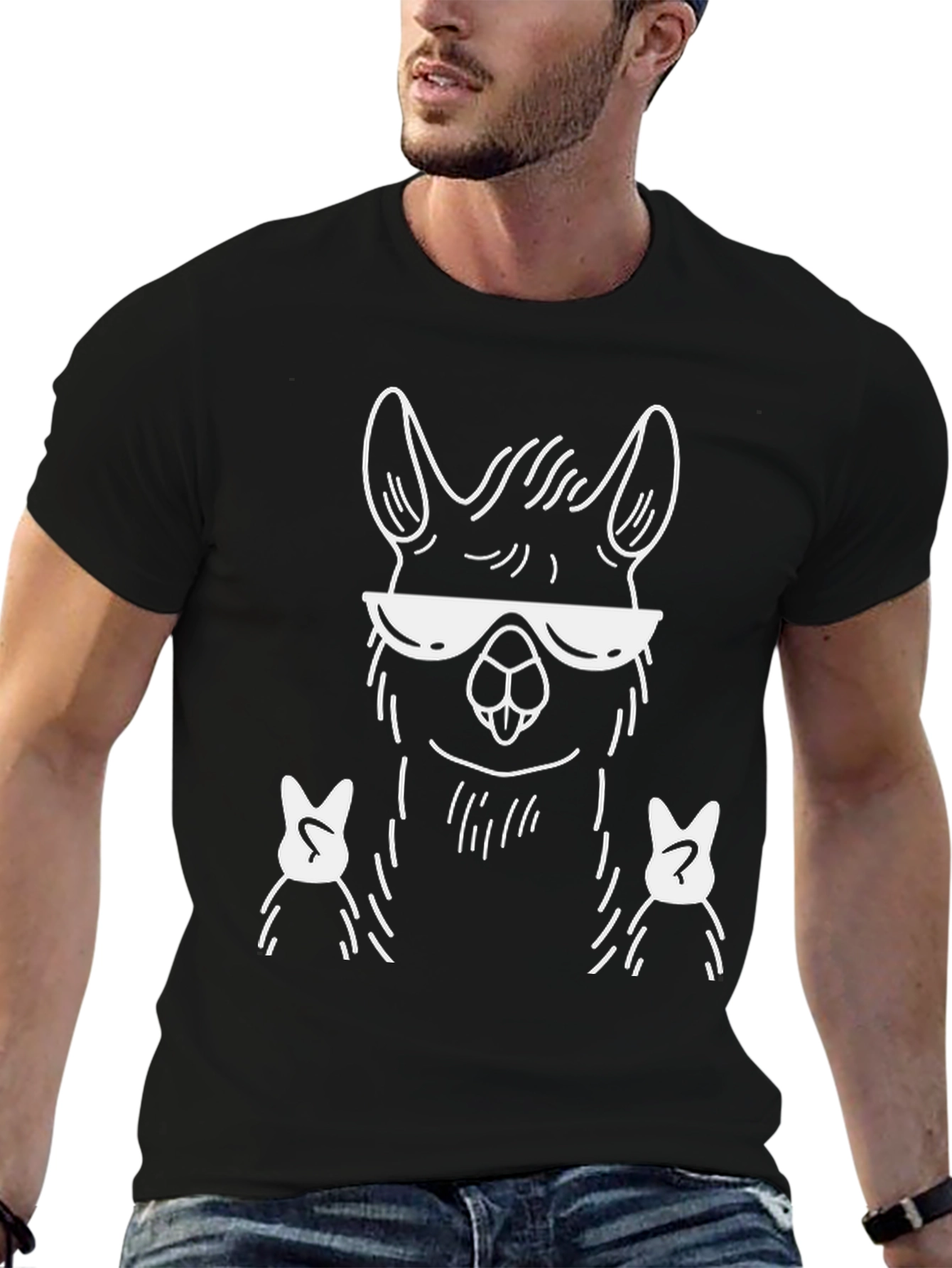 Cool Llama Graphic Tee - Quirky Unisex T-Shirt