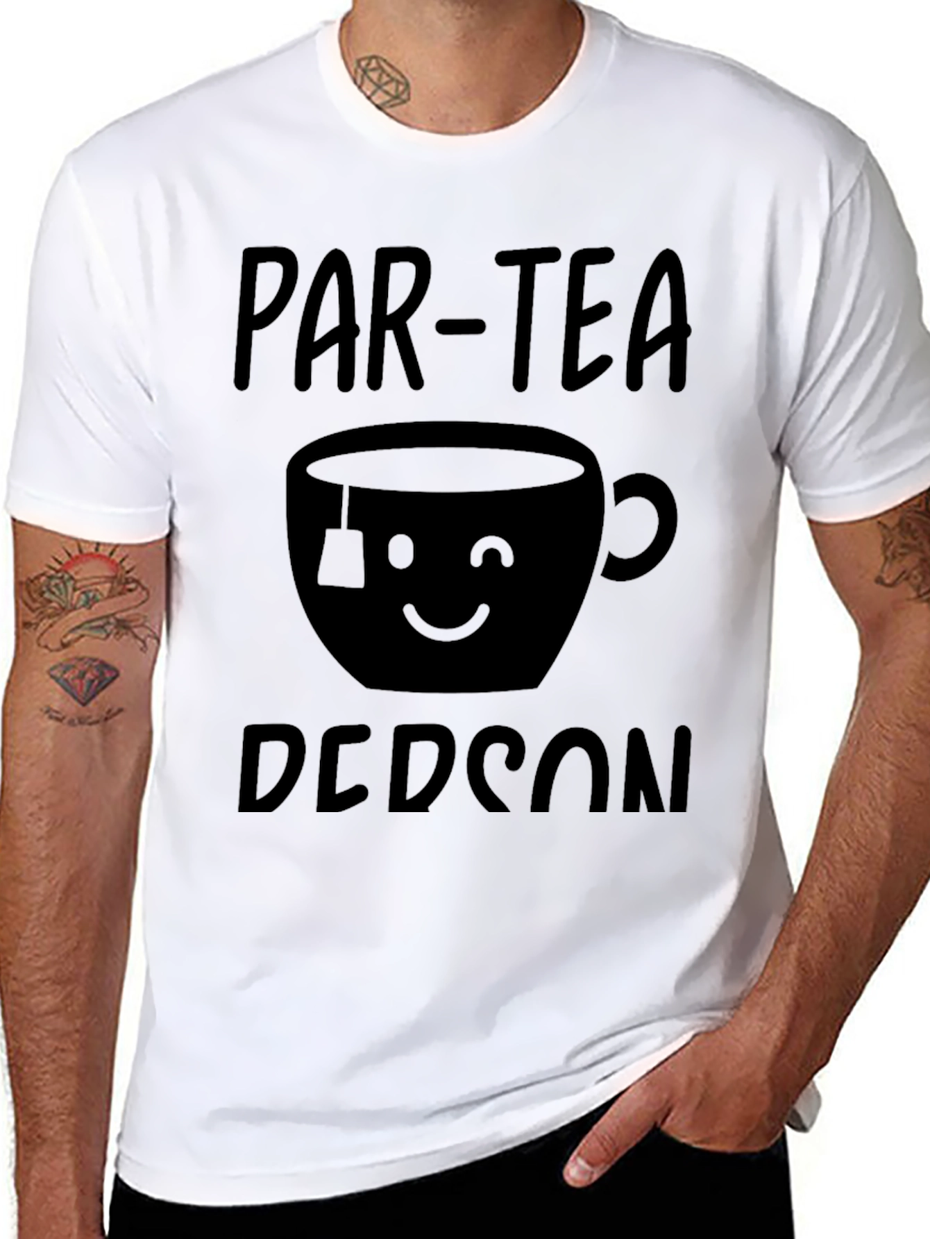 Par-Tea Person Black T-Shirt