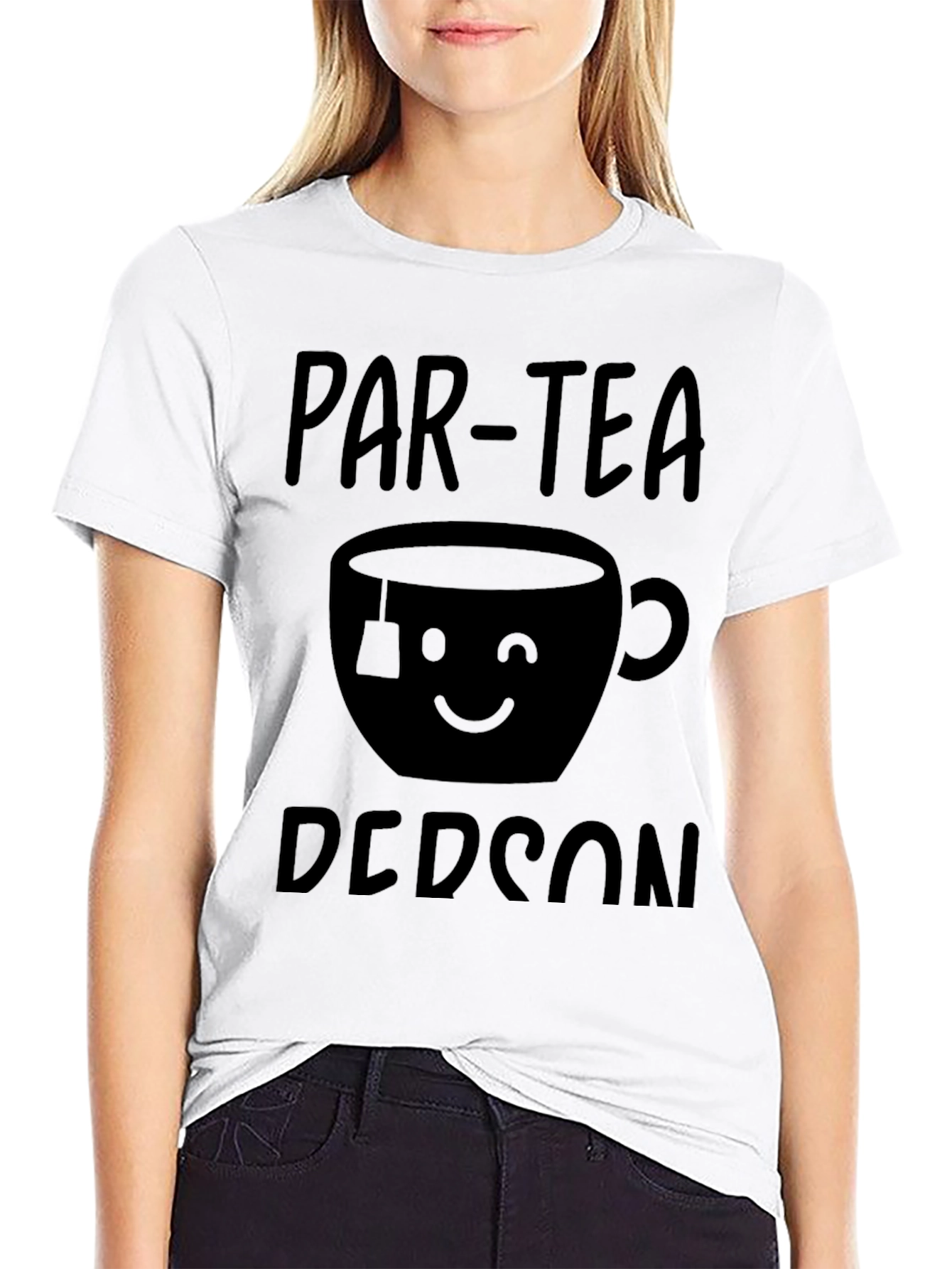 Par-Tea Person Black T-Shirt