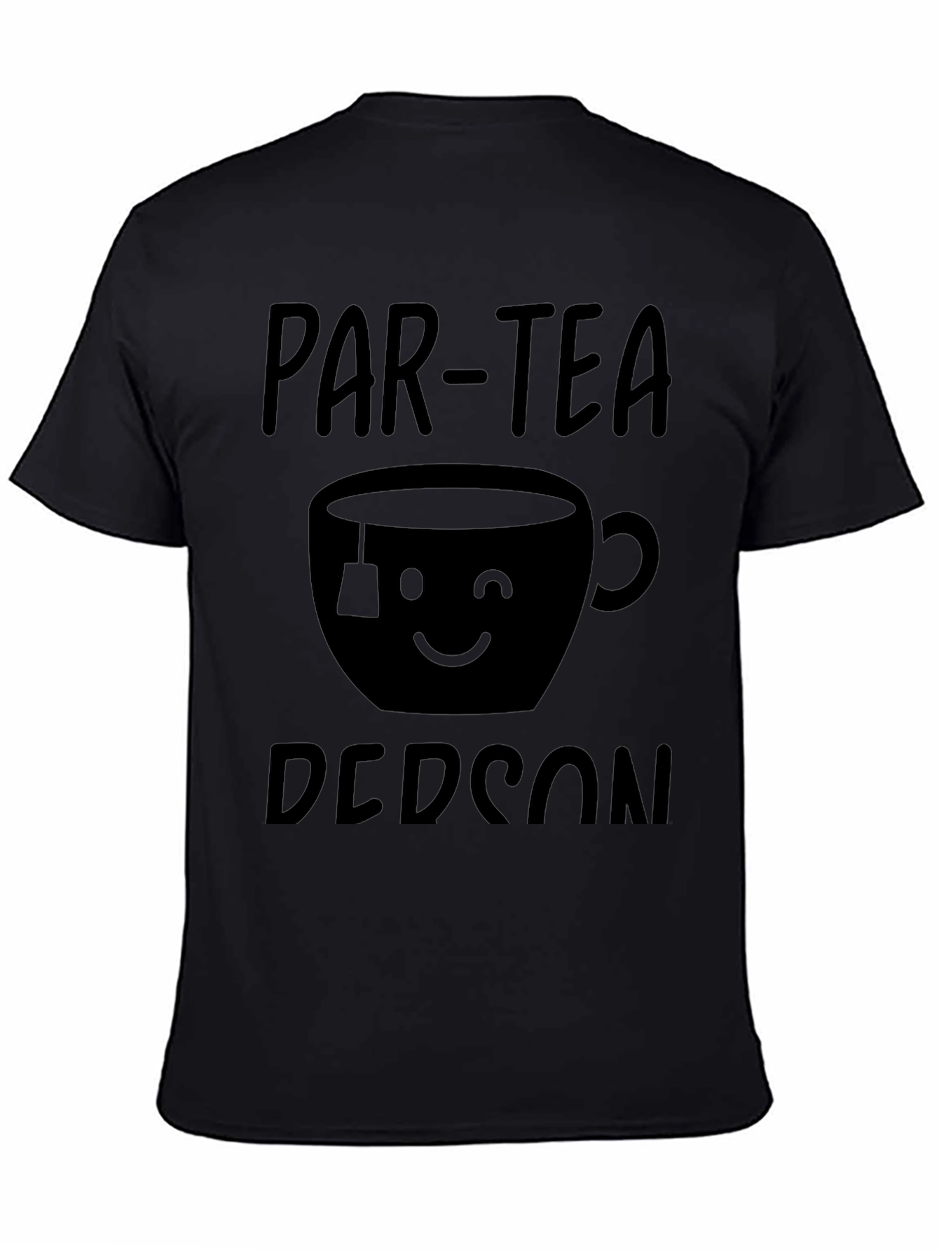 Par-Tea Person Black T-Shirt