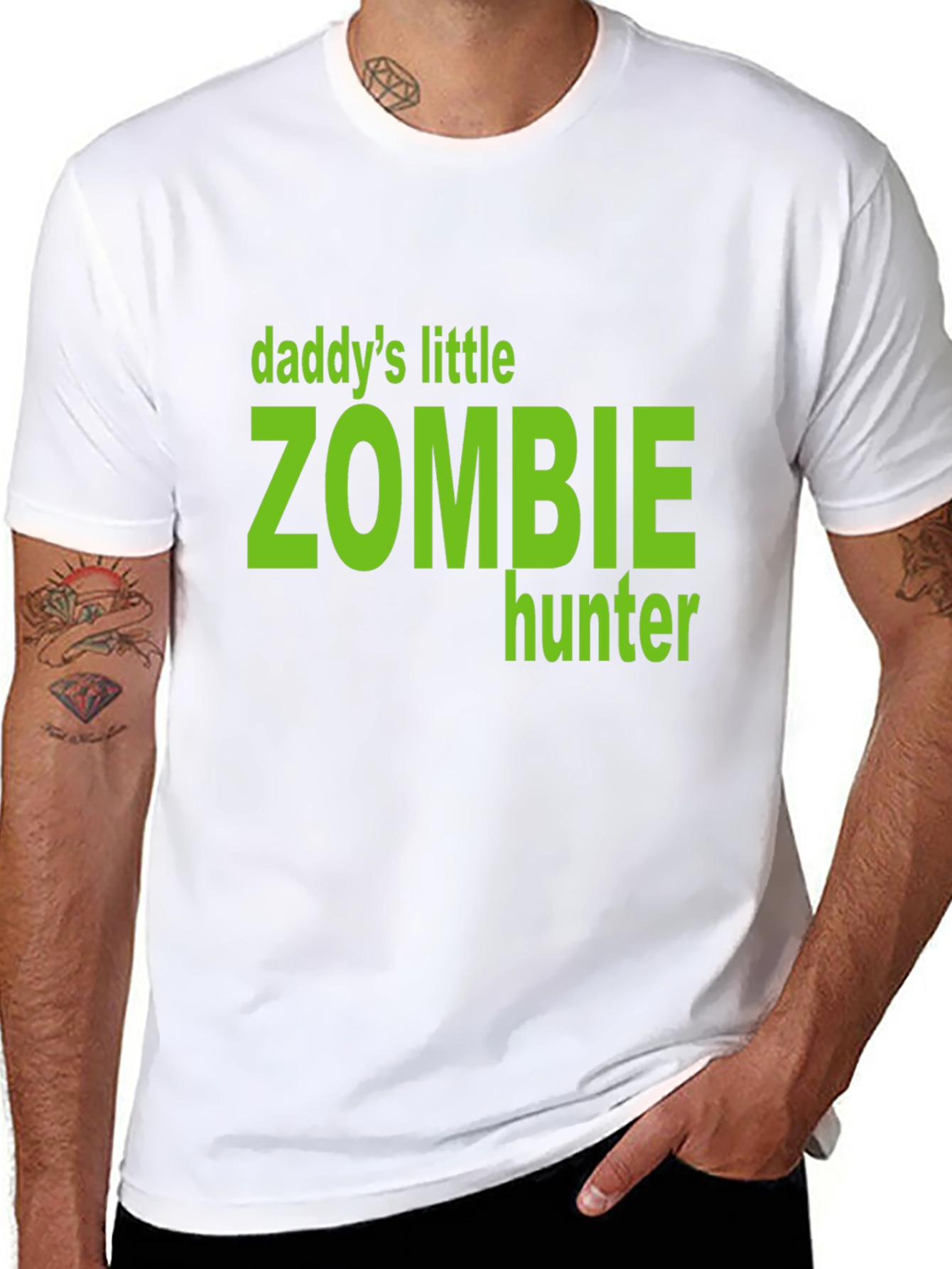 Daddys Little Zombie Hunter Graphic T-Shirt