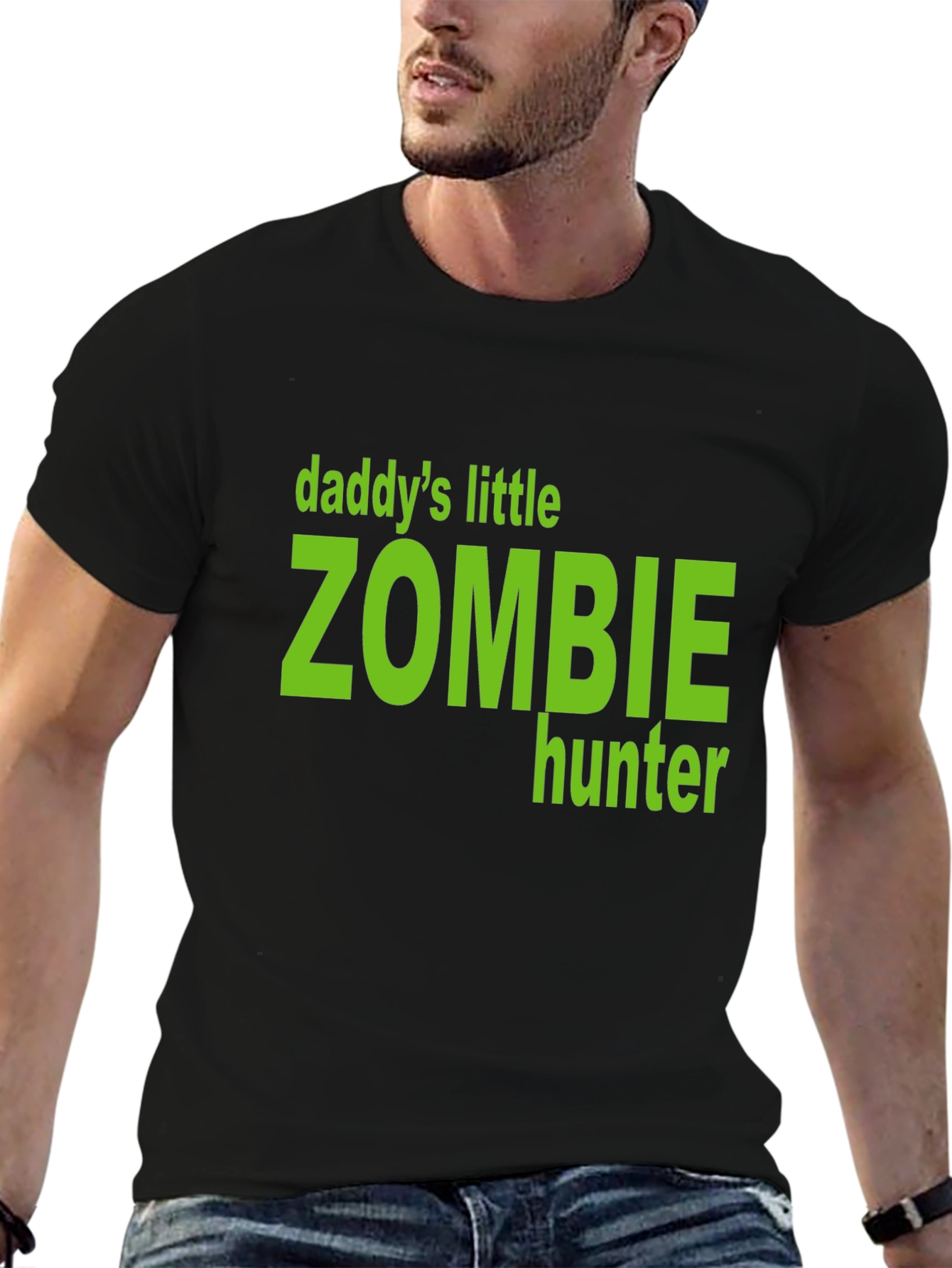 Daddys Little Zombie Hunter Graphic T-Shirt