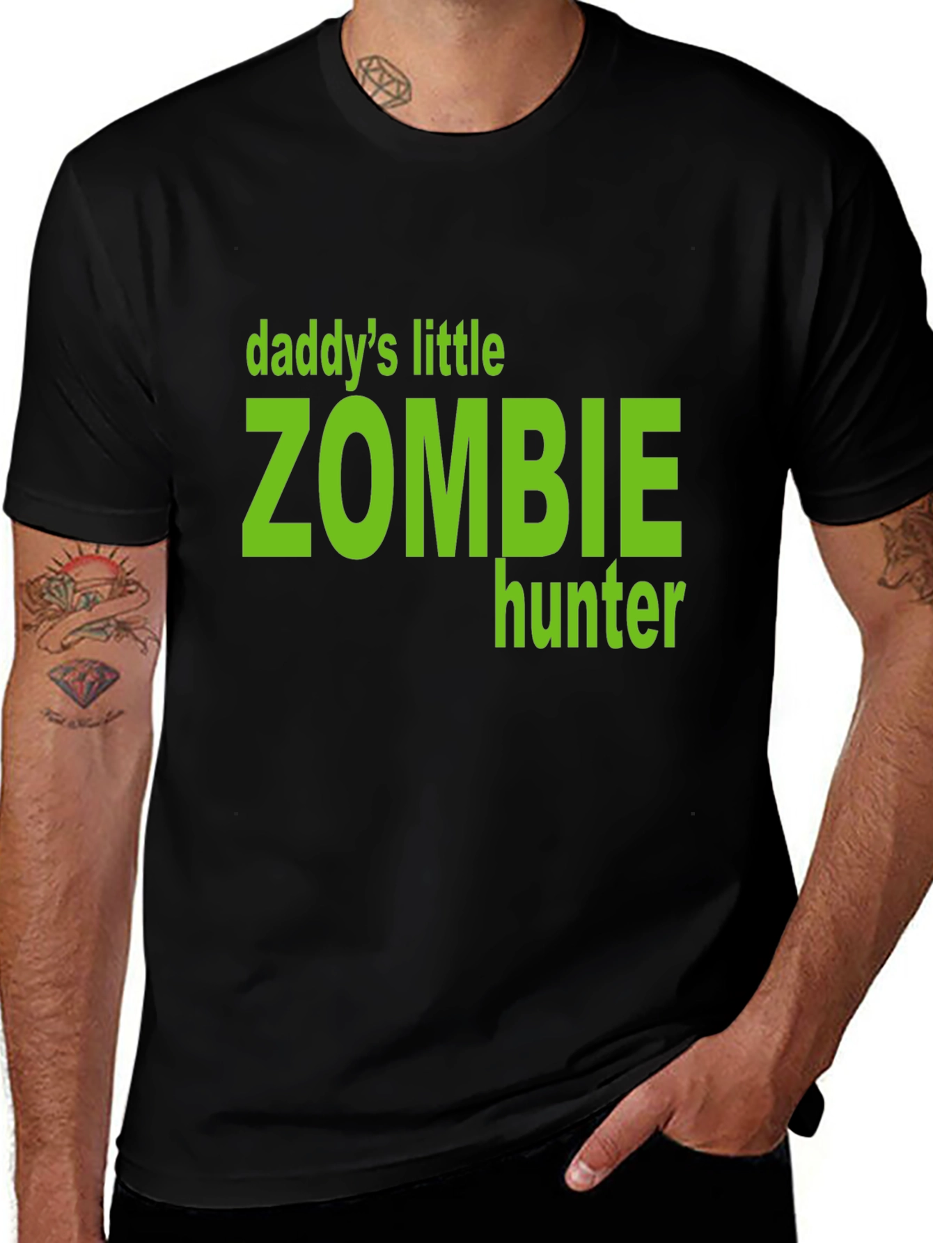 Daddys Little Zombie Hunter Graphic T-Shirt