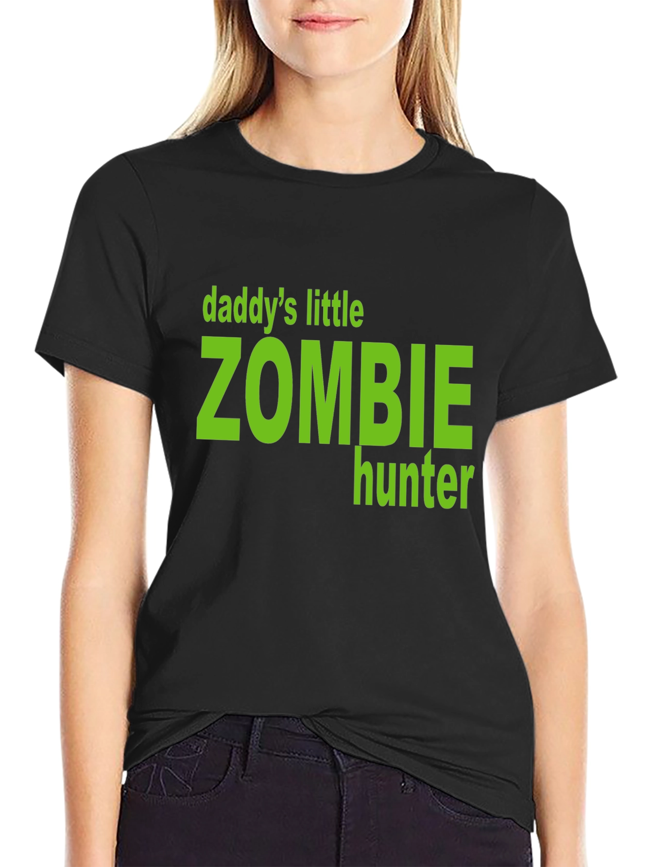 Daddys Little Zombie Hunter Graphic T-Shirt