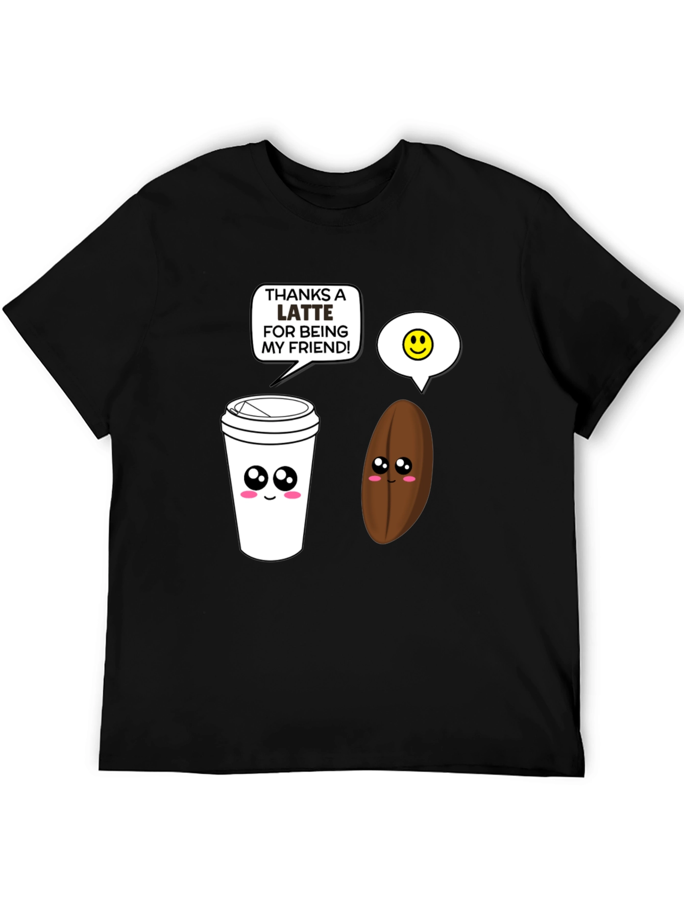 Thanks a Latte T-Shirt: Cute Coffee Lover Tee