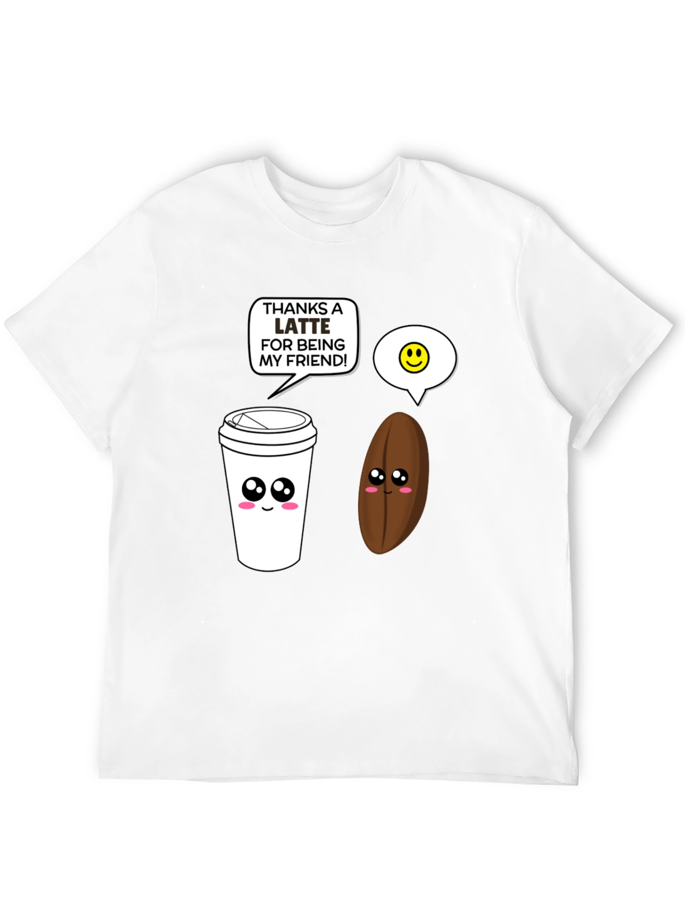 Thanks a Latte T-Shirt: Cute Coffee Lover Tee
