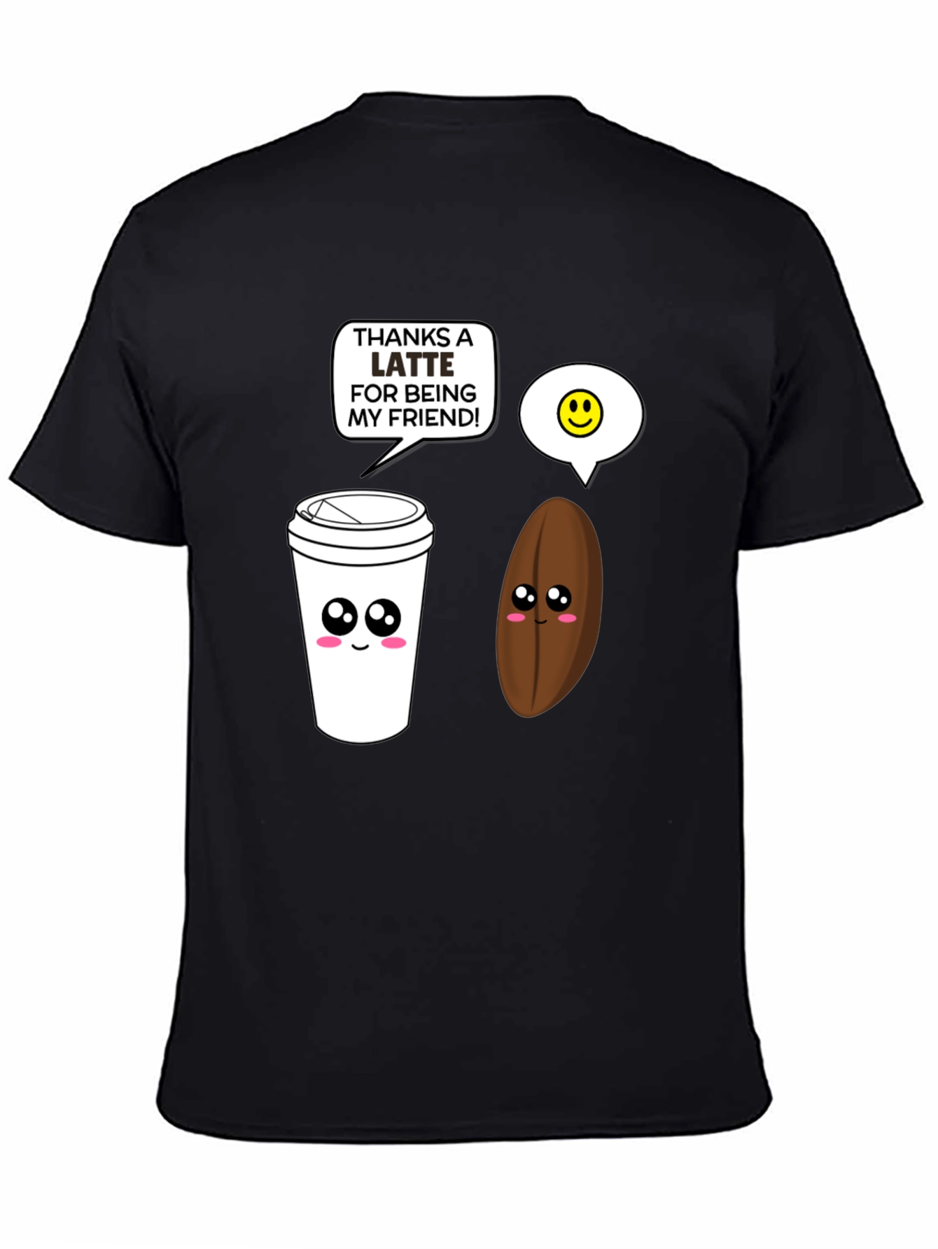 Thanks a Latte T-Shirt: Cute Coffee Lover Tee