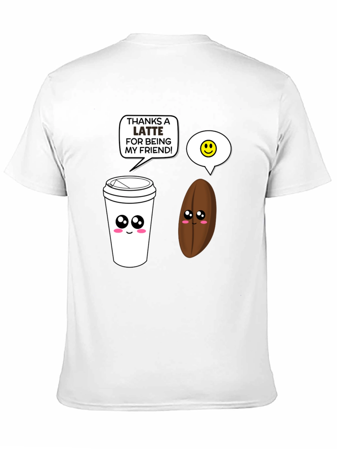 Thanks a Latte T-Shirt: Cute Coffee Lover Tee
