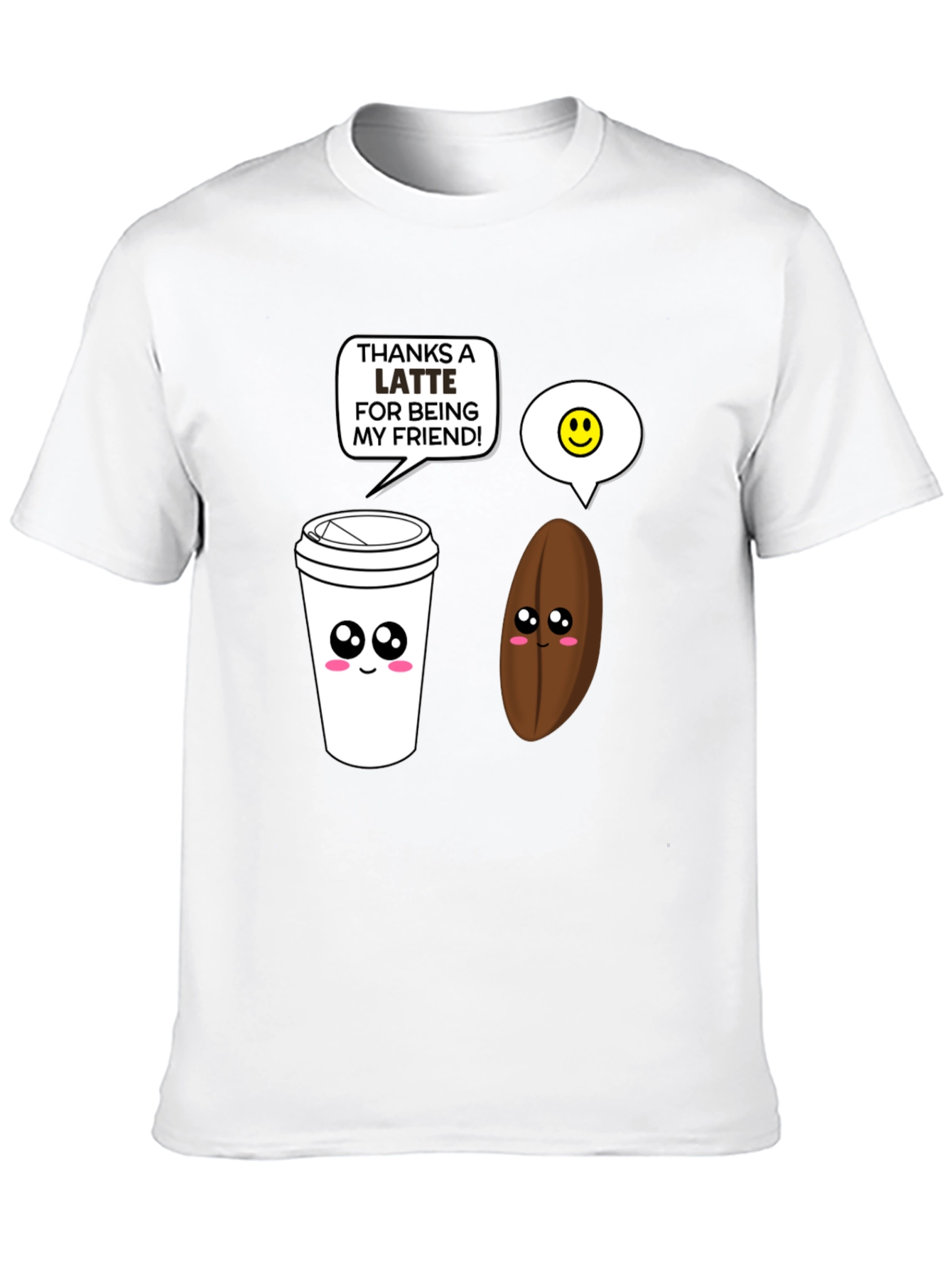 Thanks a Latte T-Shirt: Cute Coffee Lover Tee