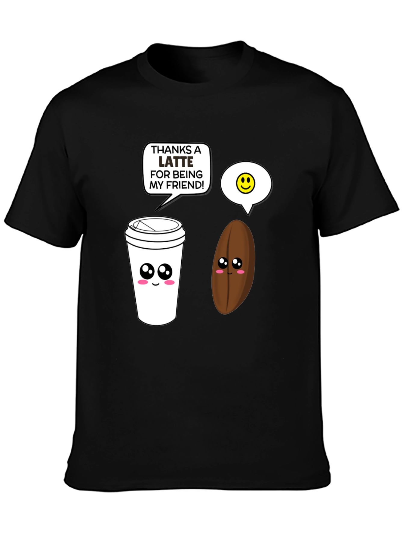 Thanks a Latte T-Shirt: Cute Coffee Lover Tee