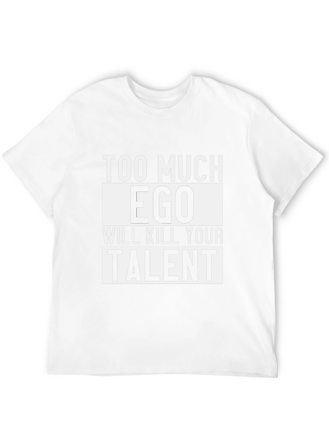 Too Much Ego Black Graphic T-Shirt