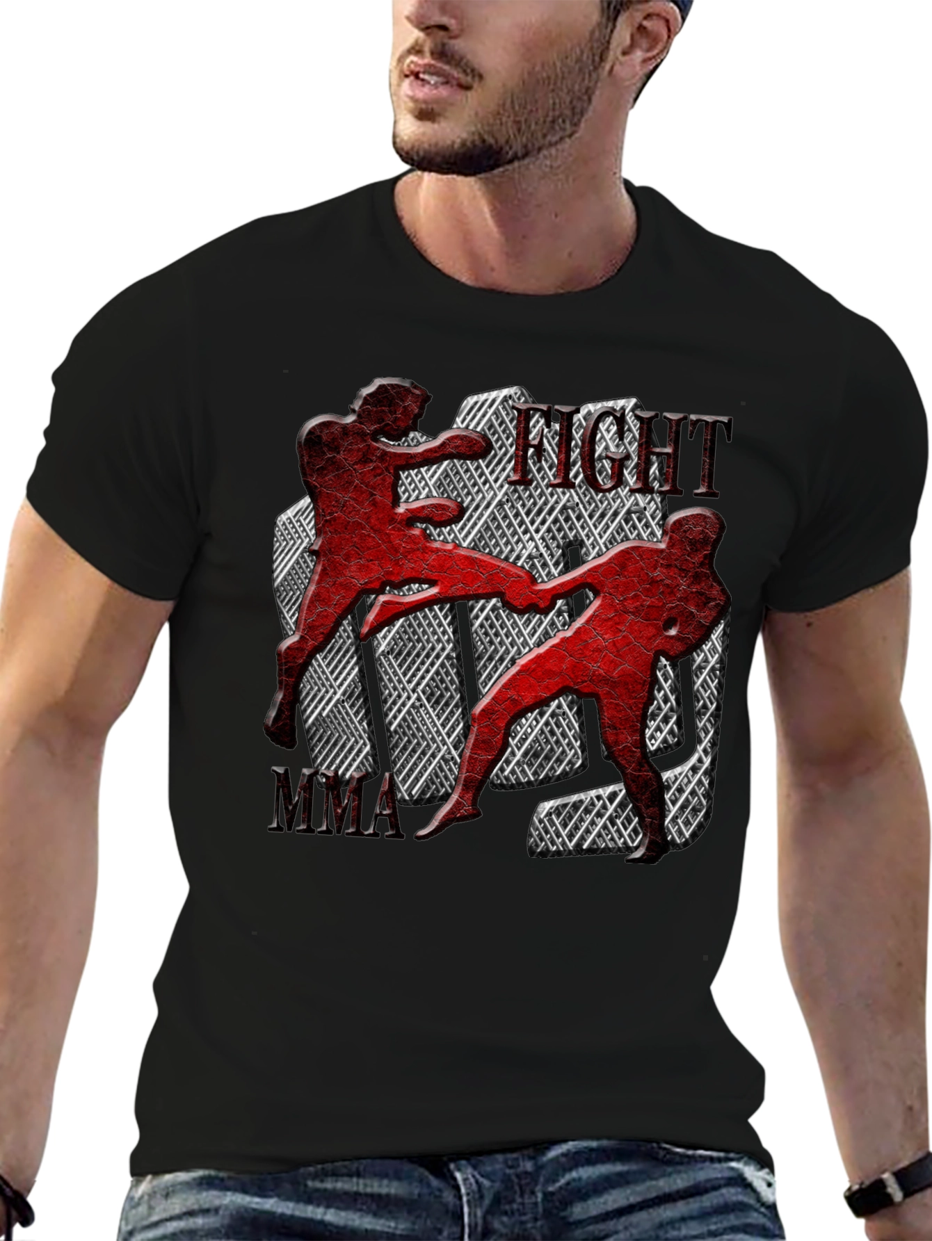 MMA Fight Graphic T-Shirt for Men