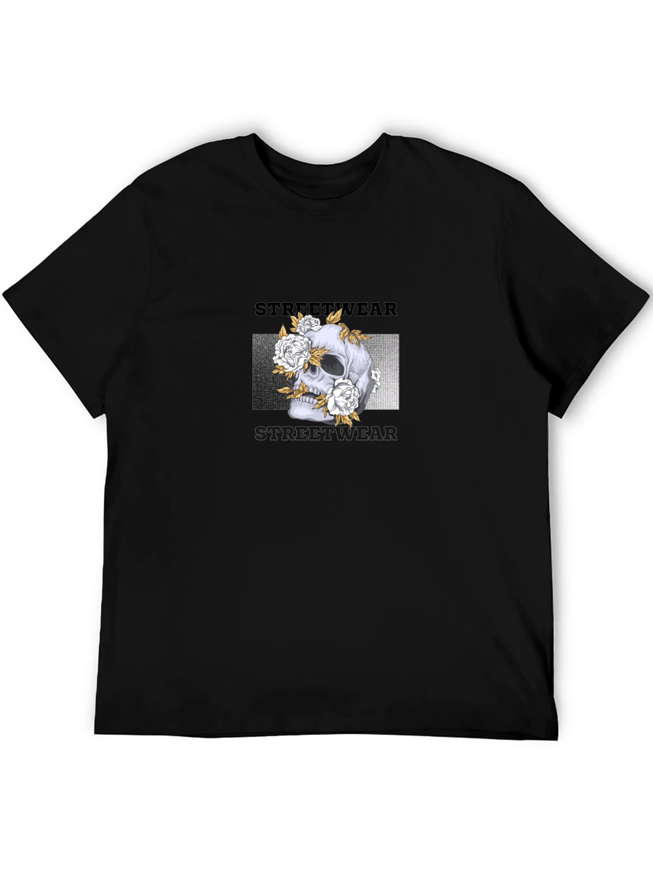 Skull & Flowers Graphic Tee - Streetwear Style