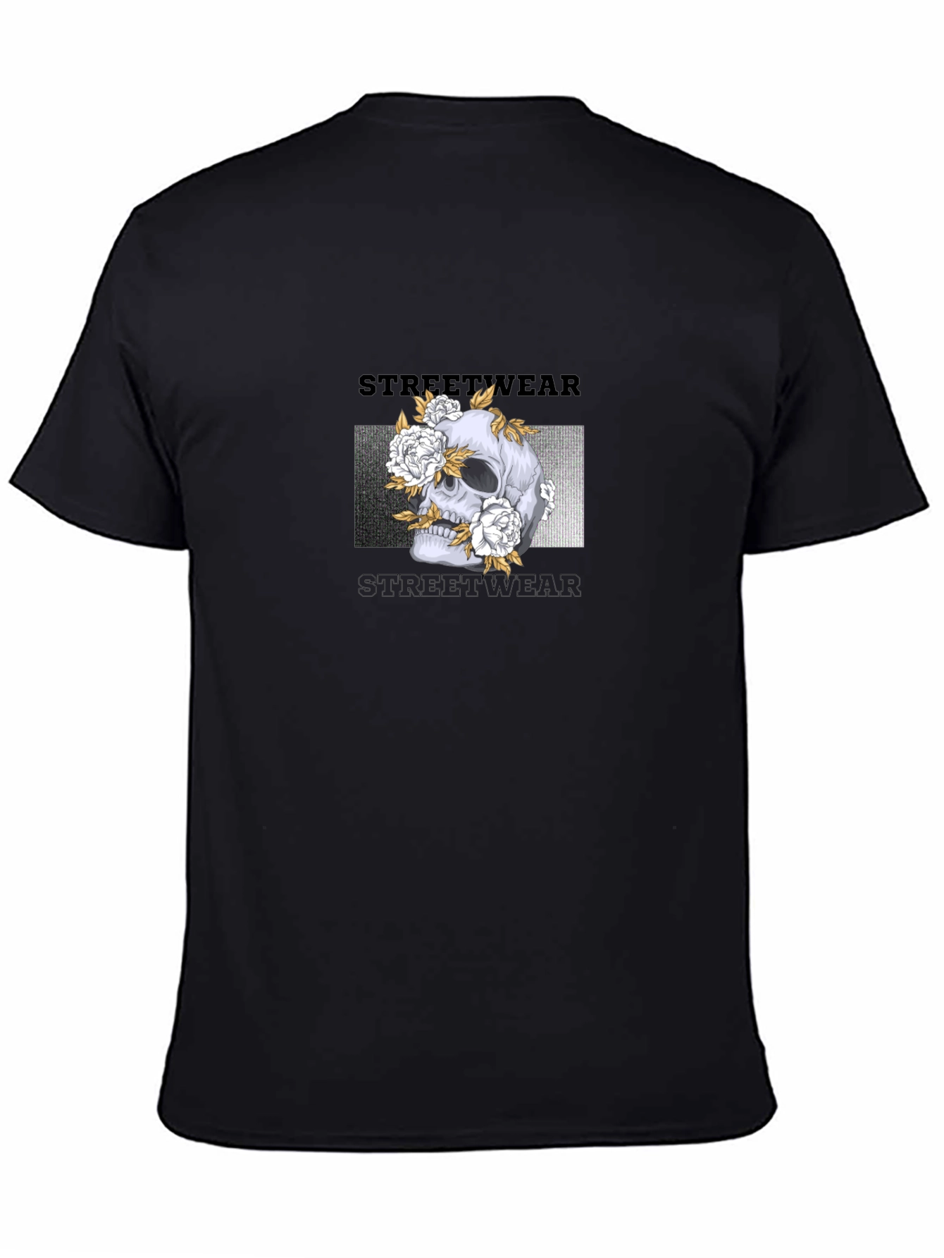 Skull & Flowers Graphic Tee - Streetwear Style