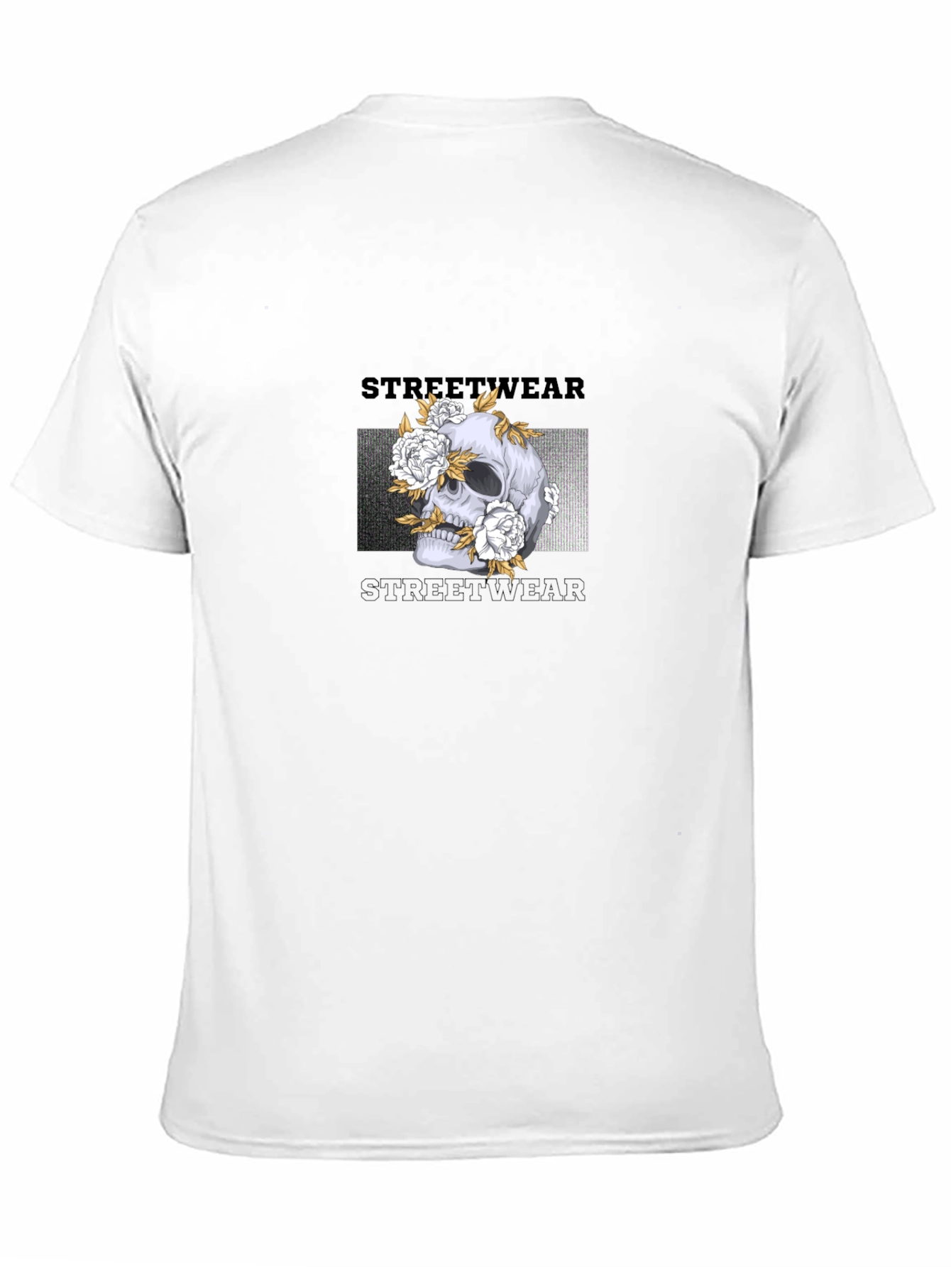 Skull & Flowers Graphic Tee - Streetwear Style
