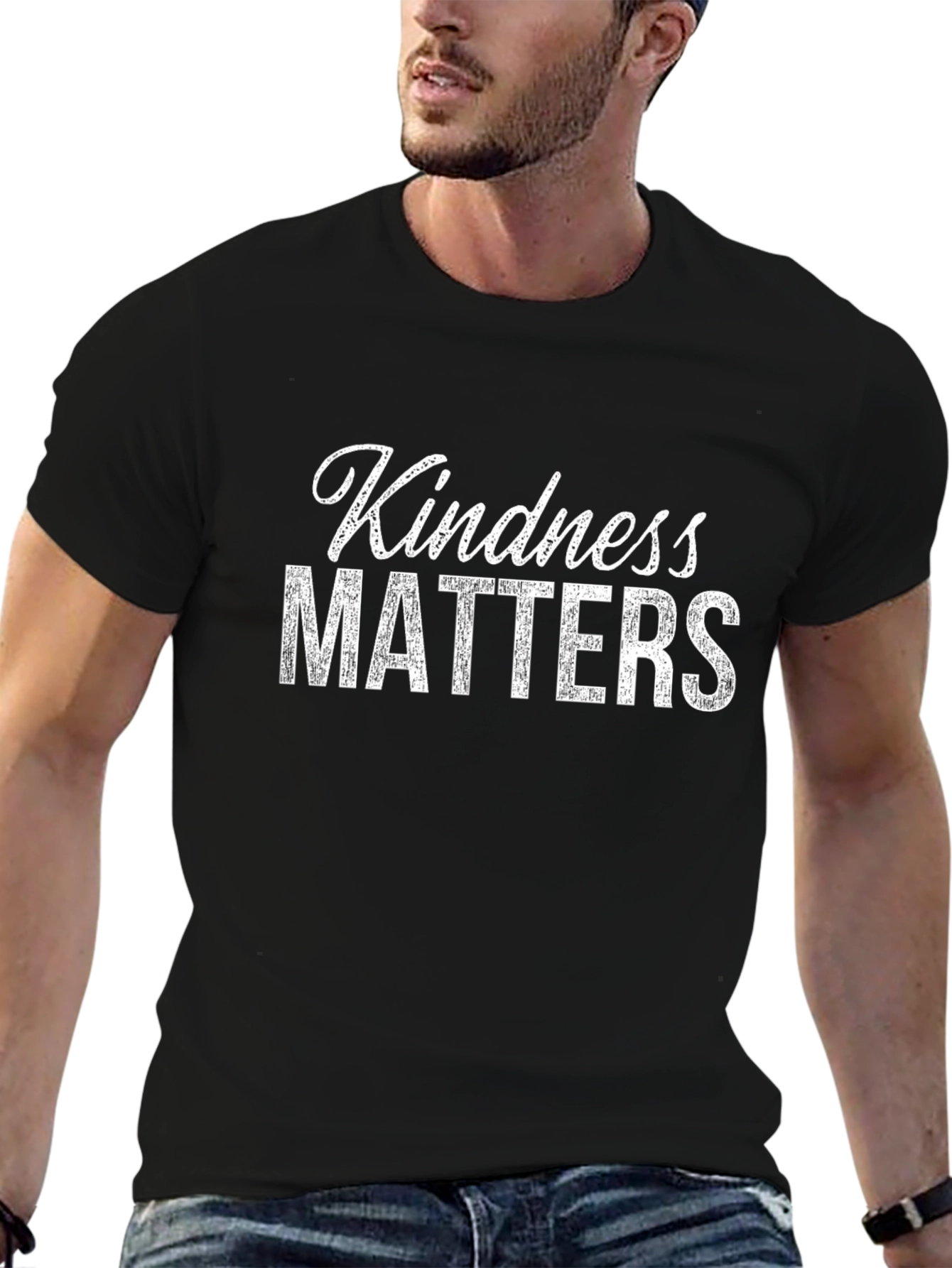 Kindness Matters Graphic Black T-Shirt