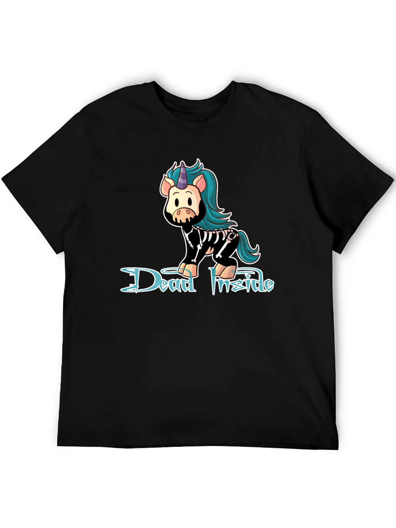 Dead Inside Unicorn Black T-Shirt