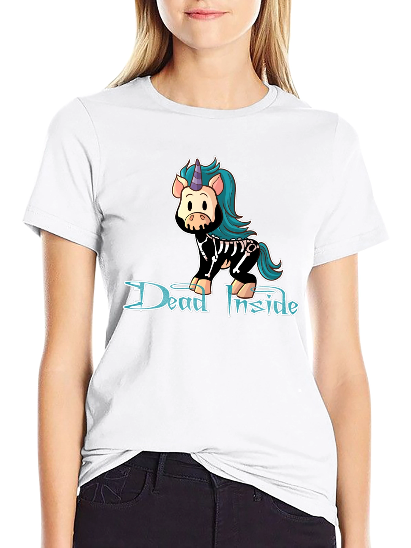 Dead Inside Unicorn Black T-Shirt