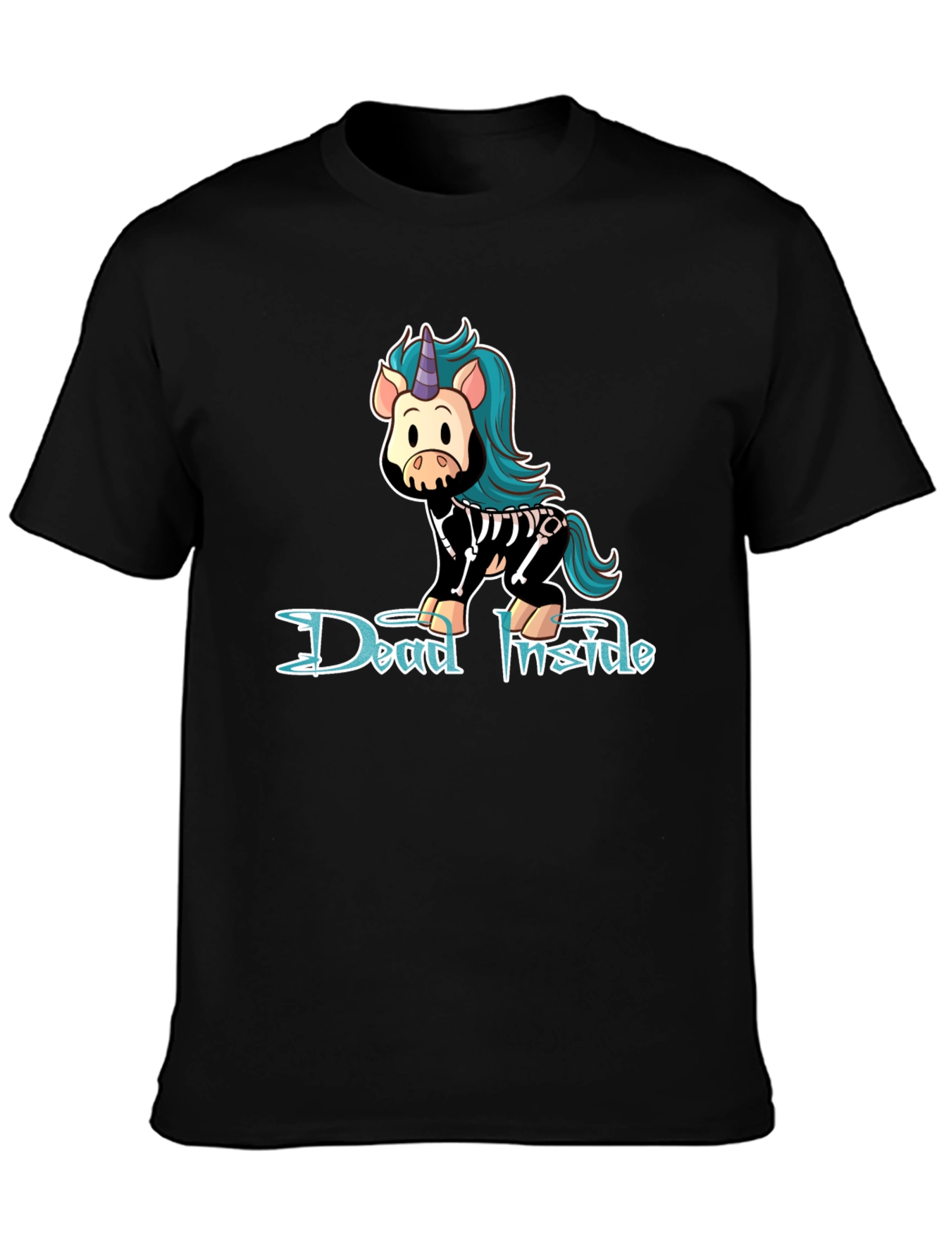 Dead Inside Unicorn Black T-Shirt