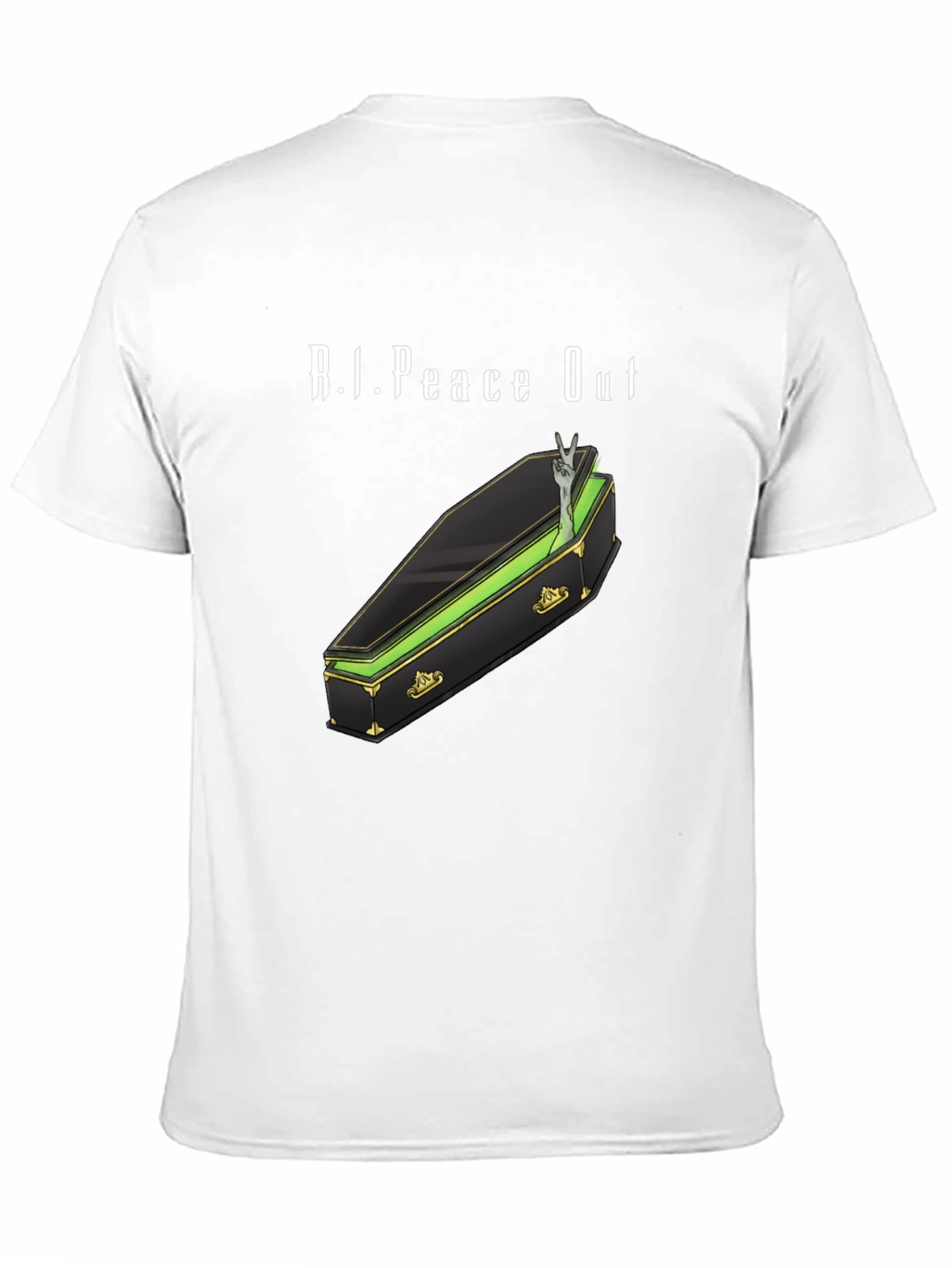R.I.Peace Out Graphic Tee - Coffin & Peace Sign