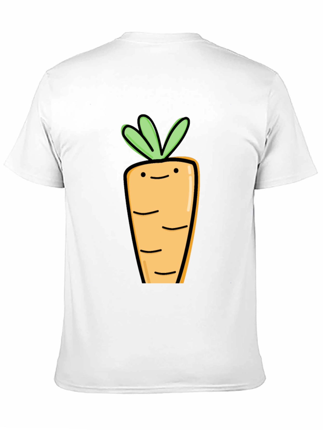 Cute Carrot Graphic Tee - Black Cotton T-Shirt