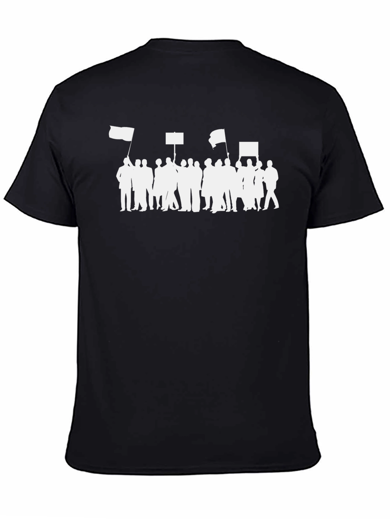 Protest Rally Graphic Tee - Black Cotton T-Shirt