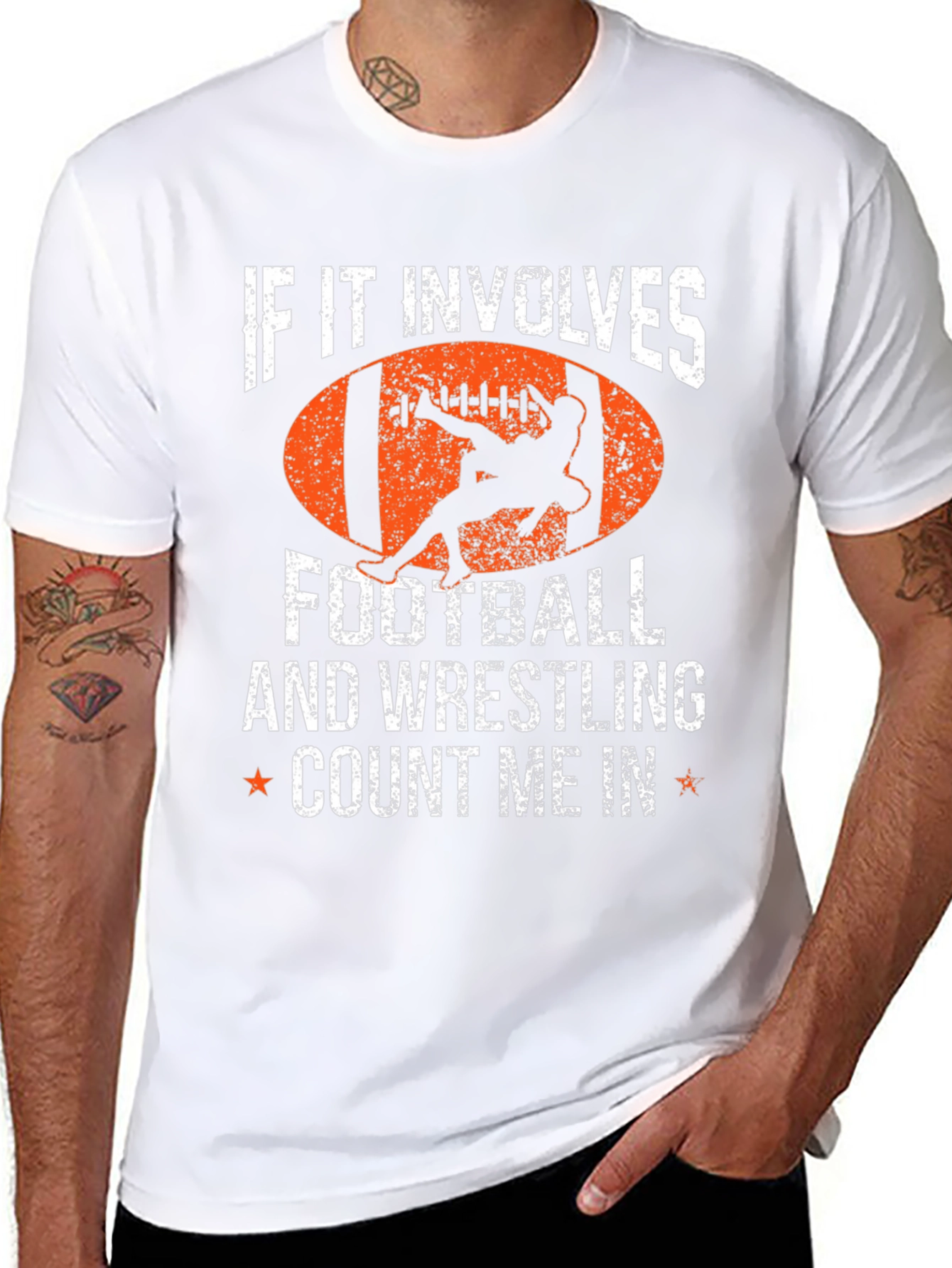 Football and Wrestling T-Shirt - Count Me In!