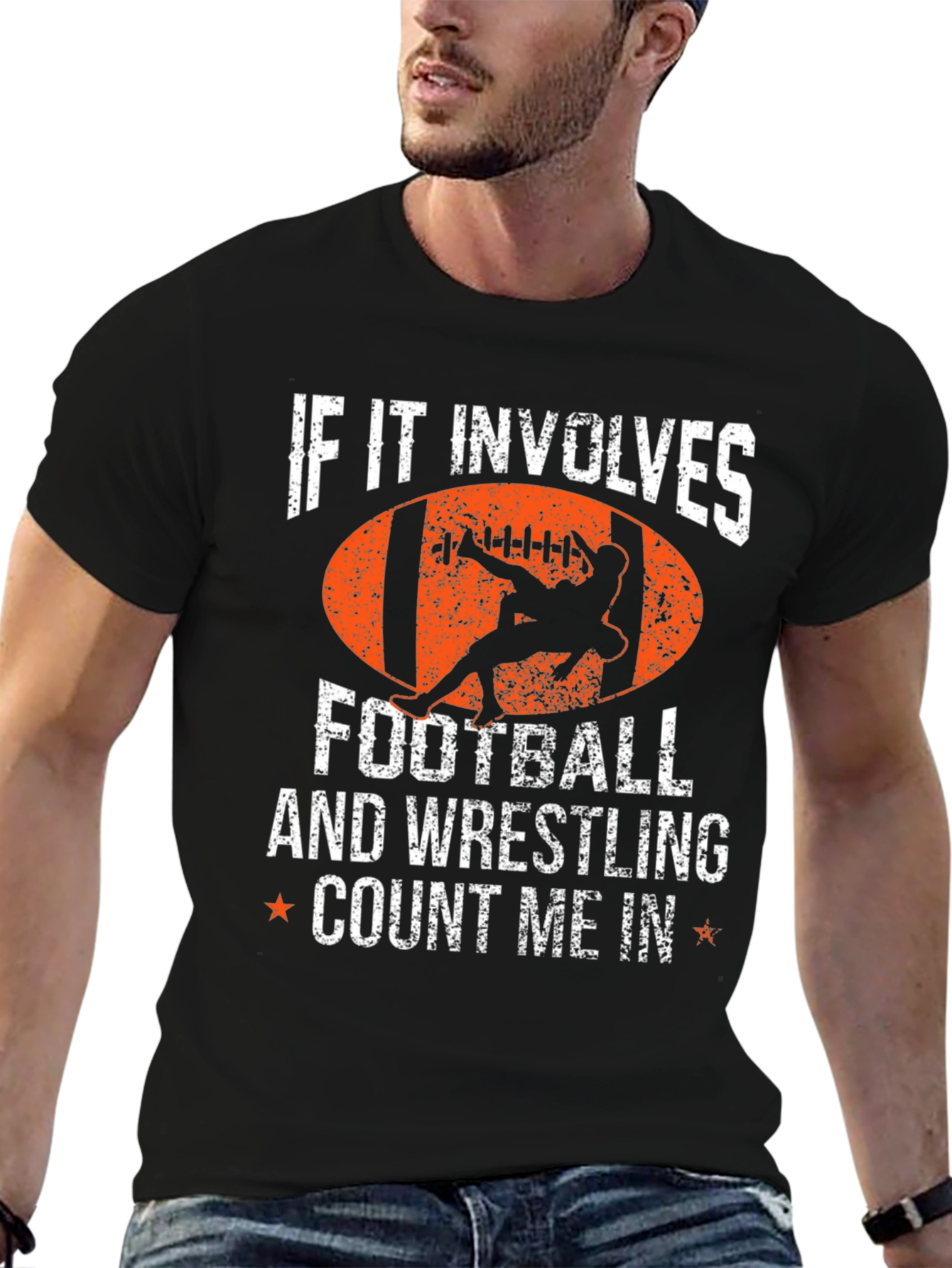Football and Wrestling T-Shirt - Count Me In!