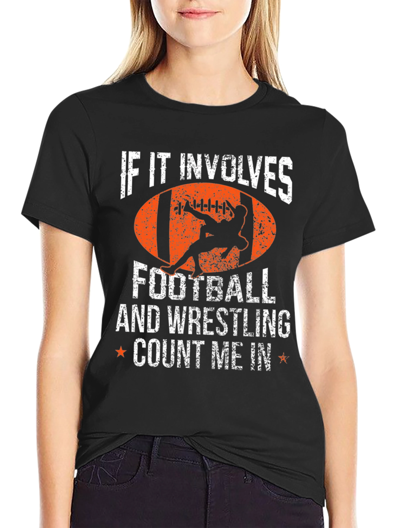 Football and Wrestling T-Shirt - Count Me In!