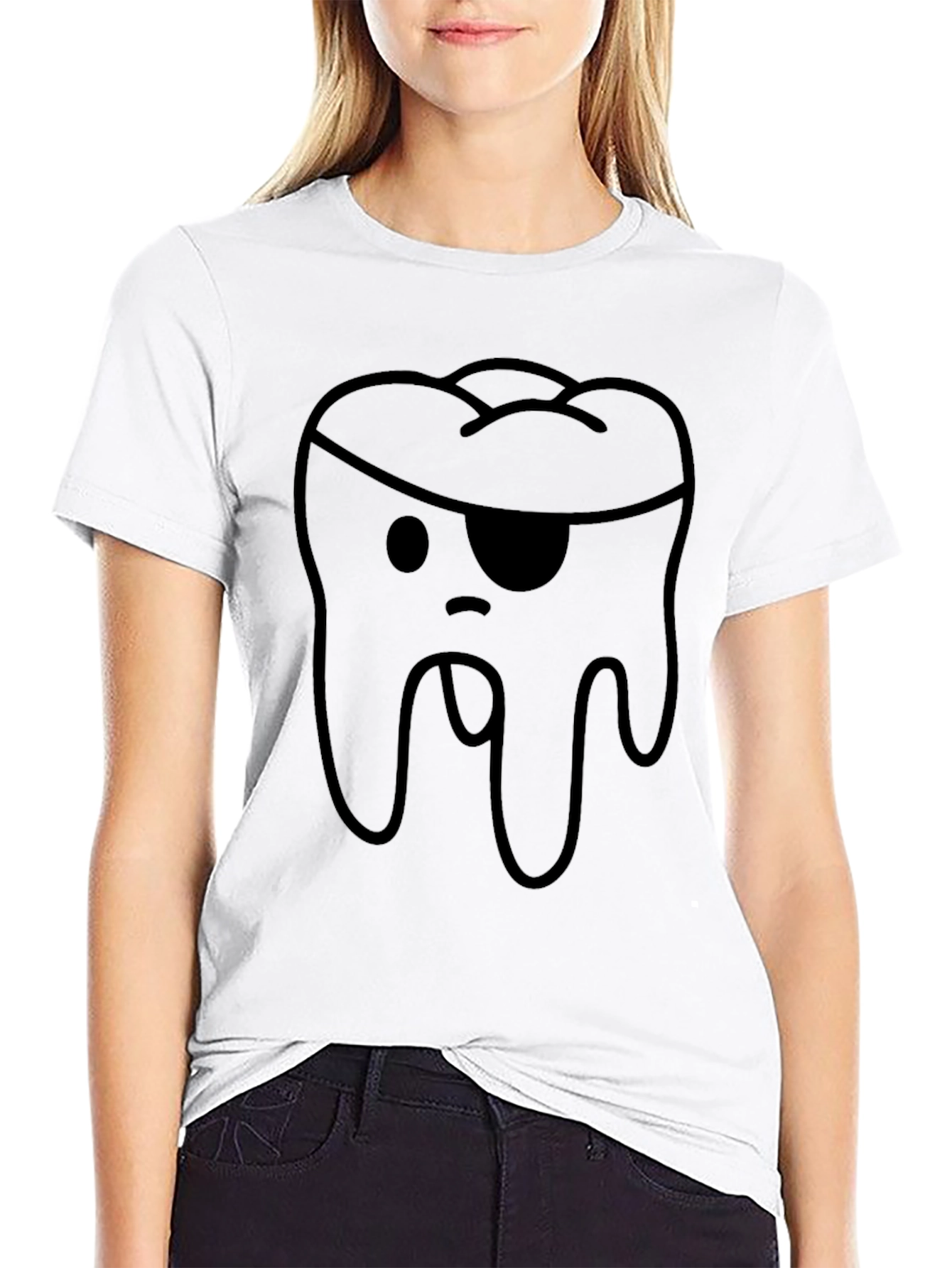 Pirate Tooth Graphic T-Shirt - Unique Design Soft Cotton
