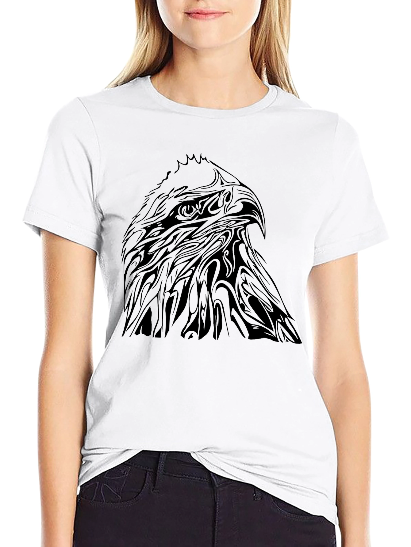 Eagle Head Graphic T-Shirt - Mens Black Tee