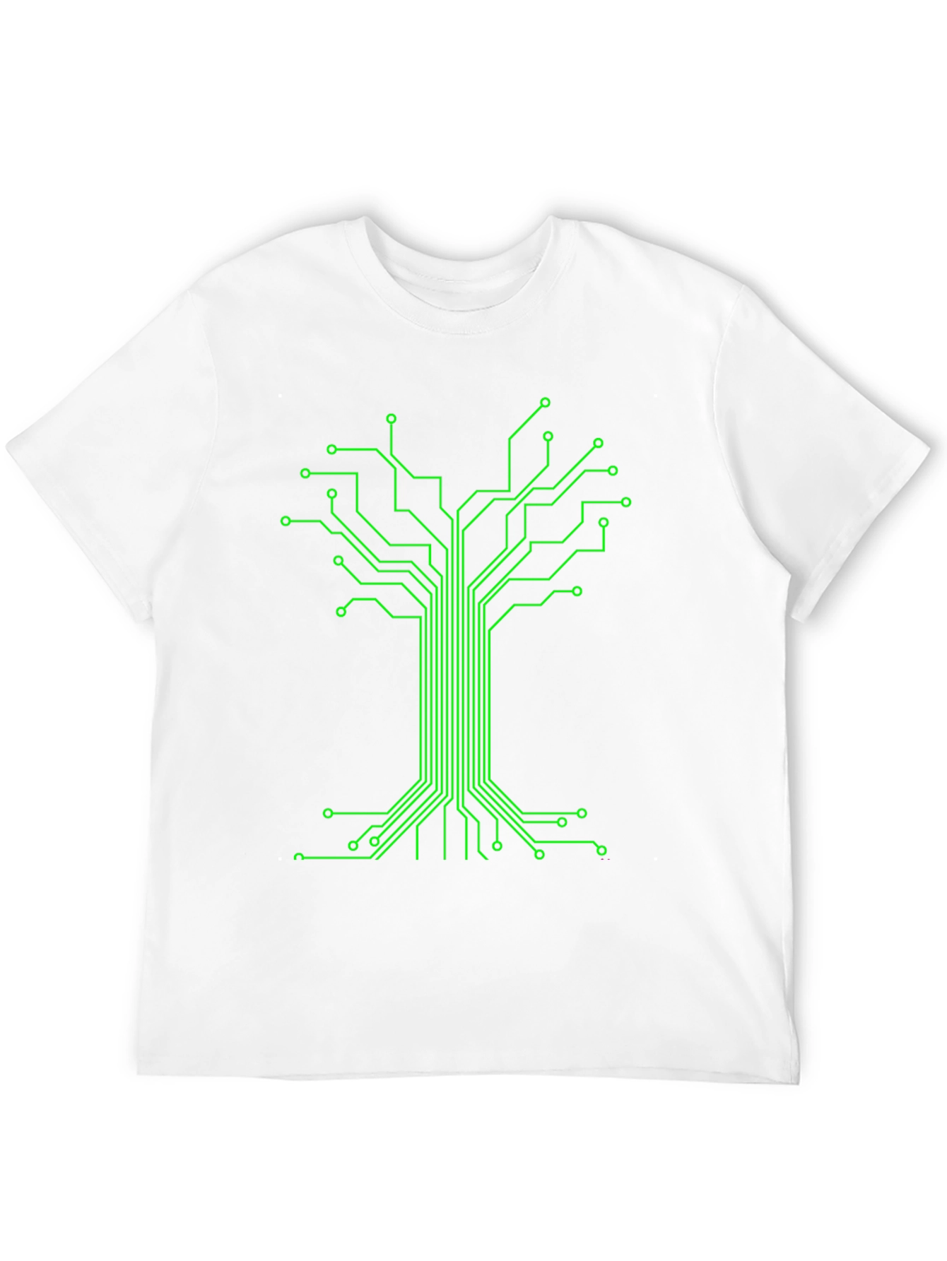Circuit Board Tree Graphic Tee - Black