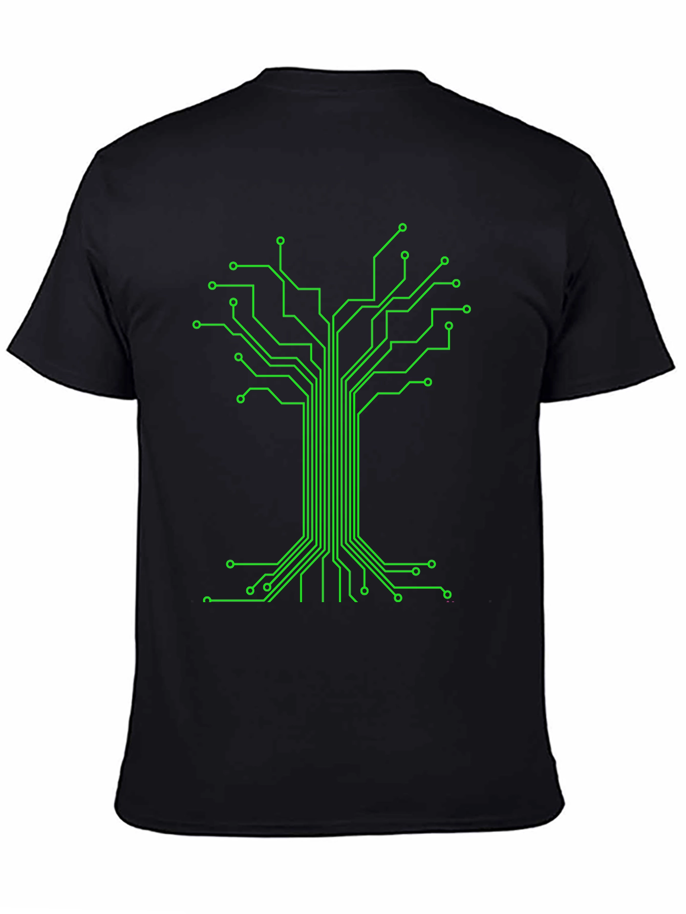 Circuit Board Tree Graphic Tee - Black