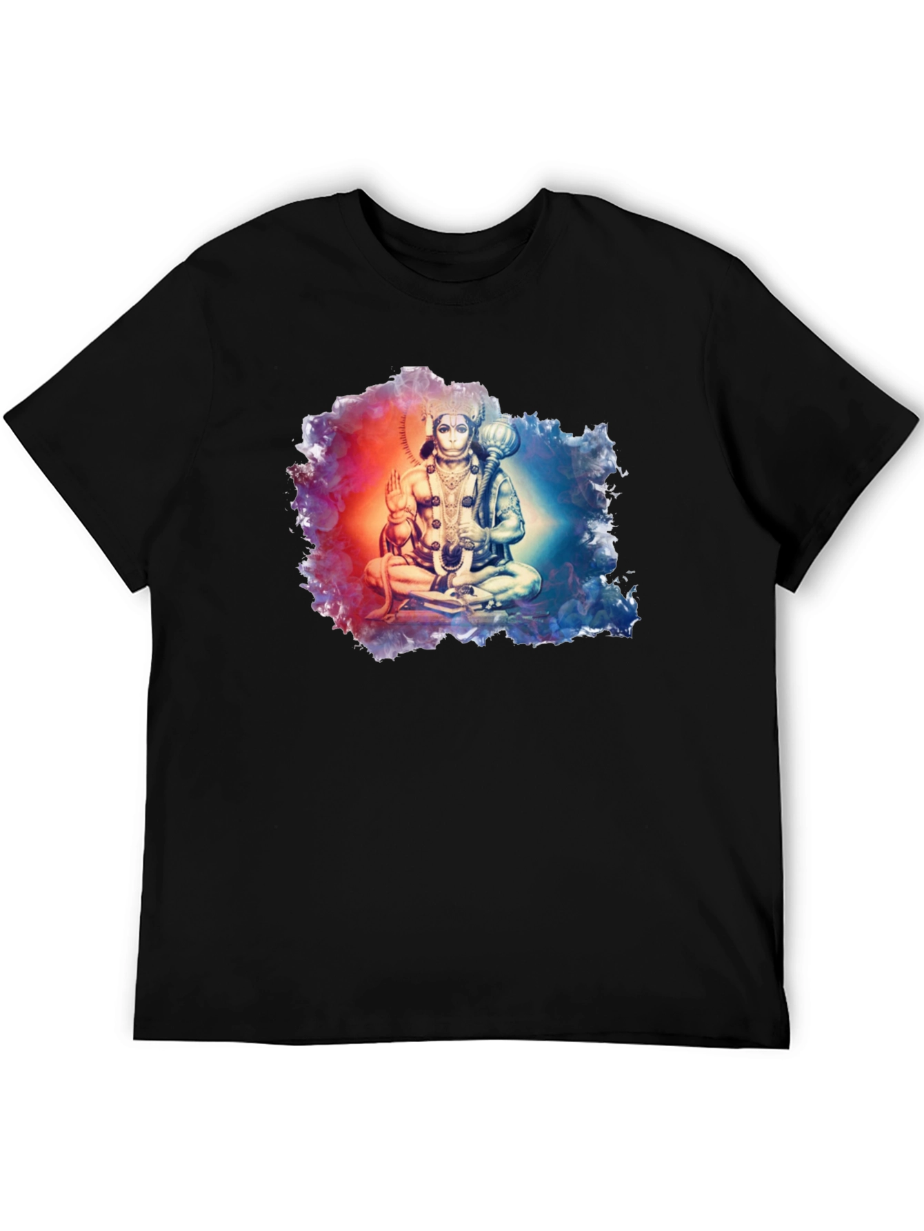 Hanuman Graphic Print Black T-Shirt