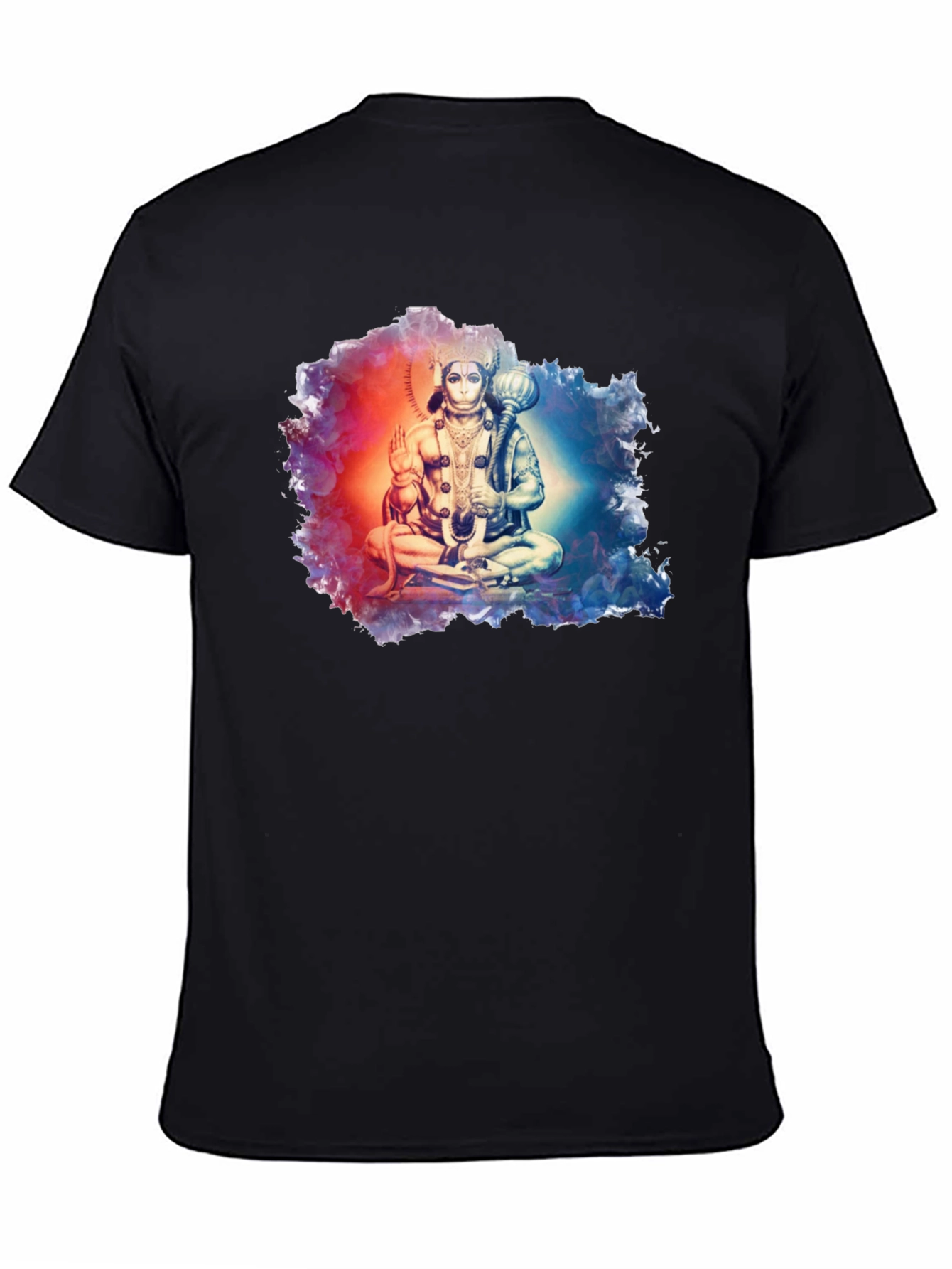Hanuman Graphic Print Black T-Shirt