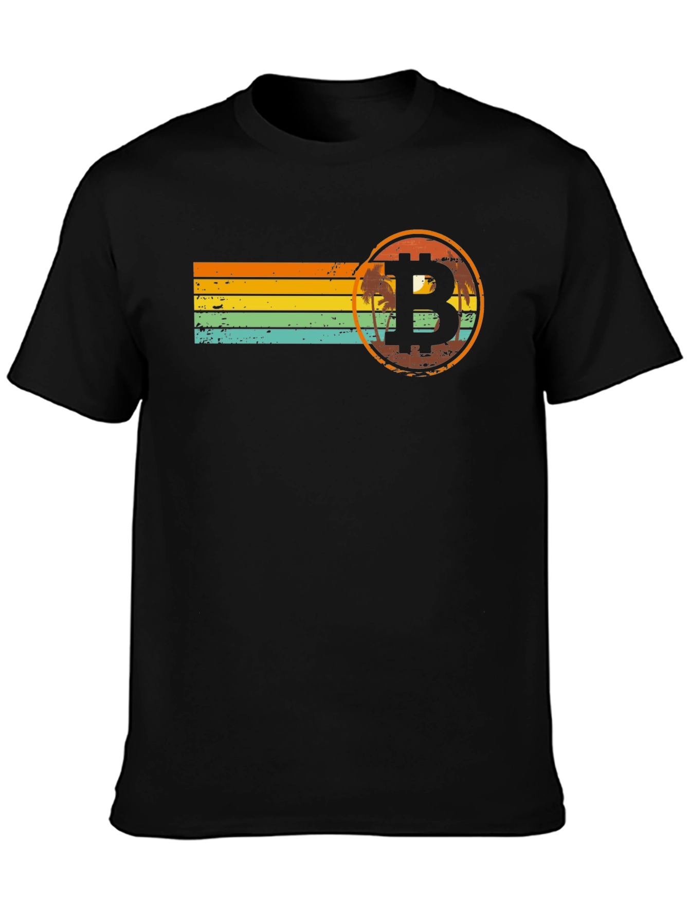 Bitcoin Sunset Retro T-Shirt