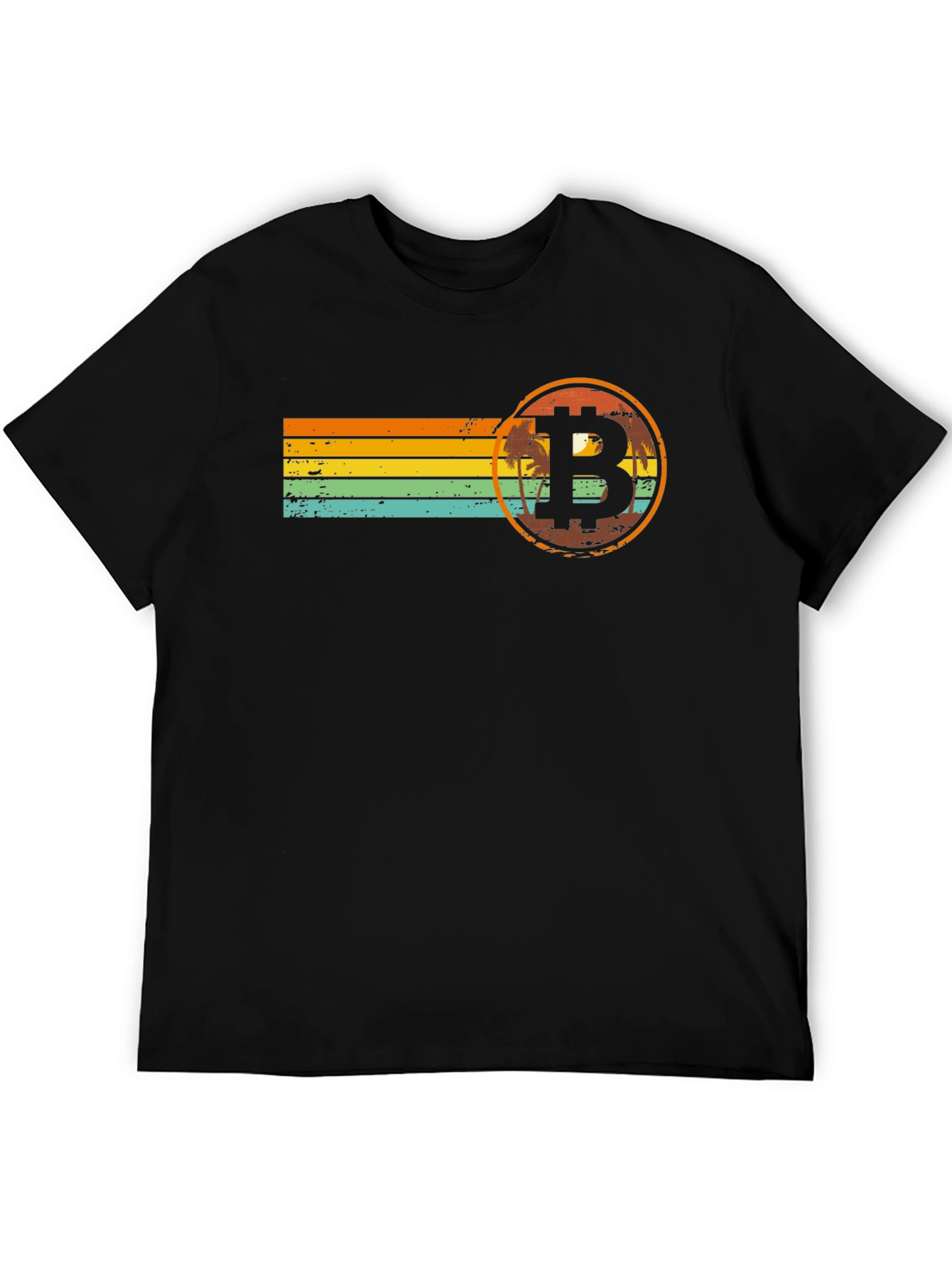 Bitcoin Sunset Retro T-Shirt