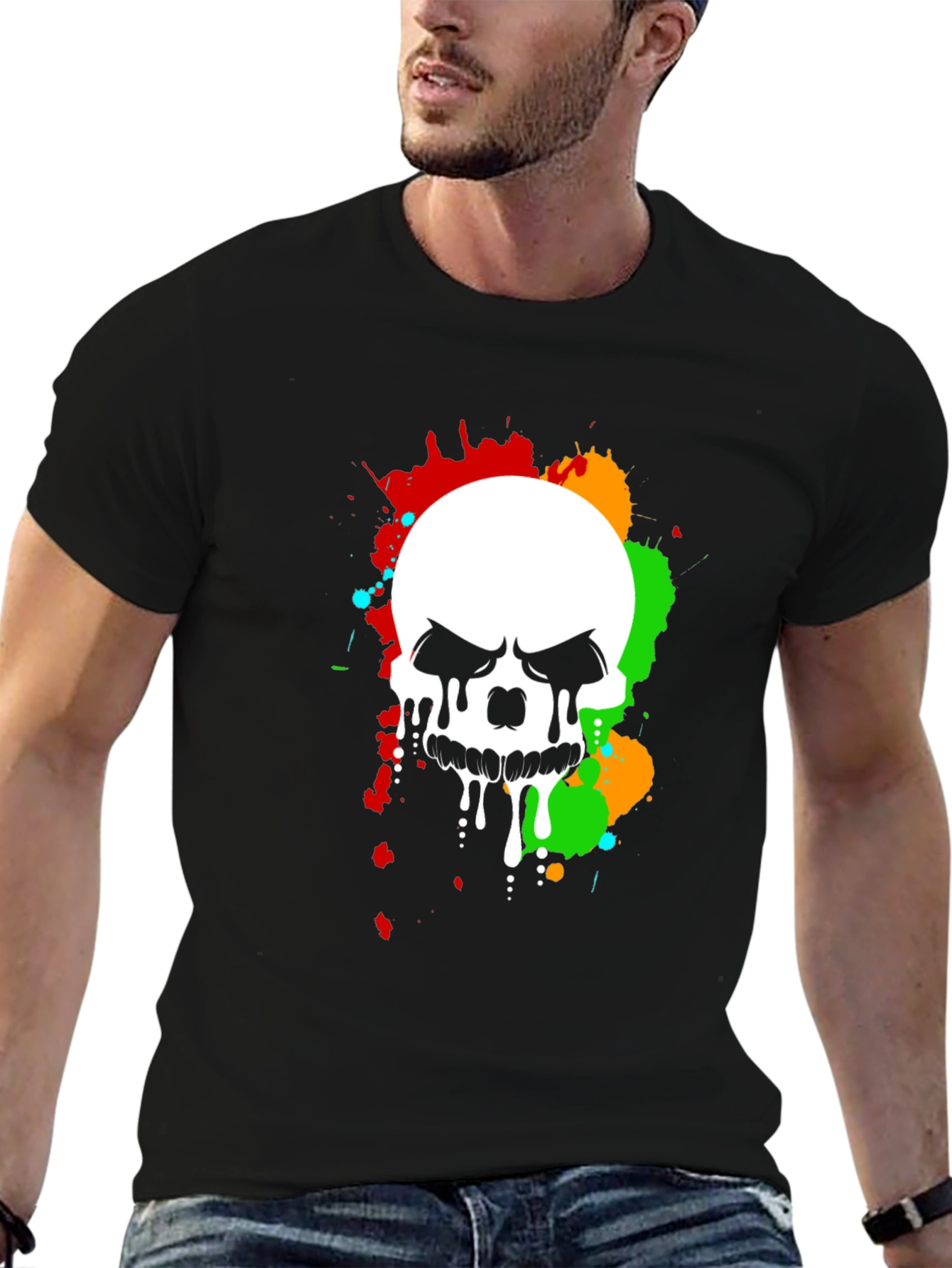 Skull Graphic T-Shirt - Black