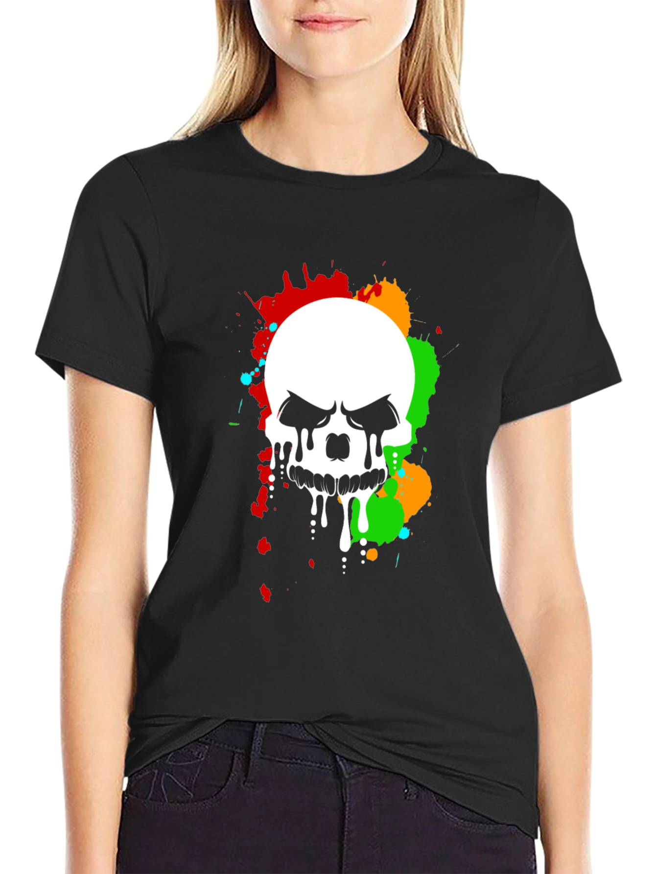 Skull Graphic T-Shirt - Black