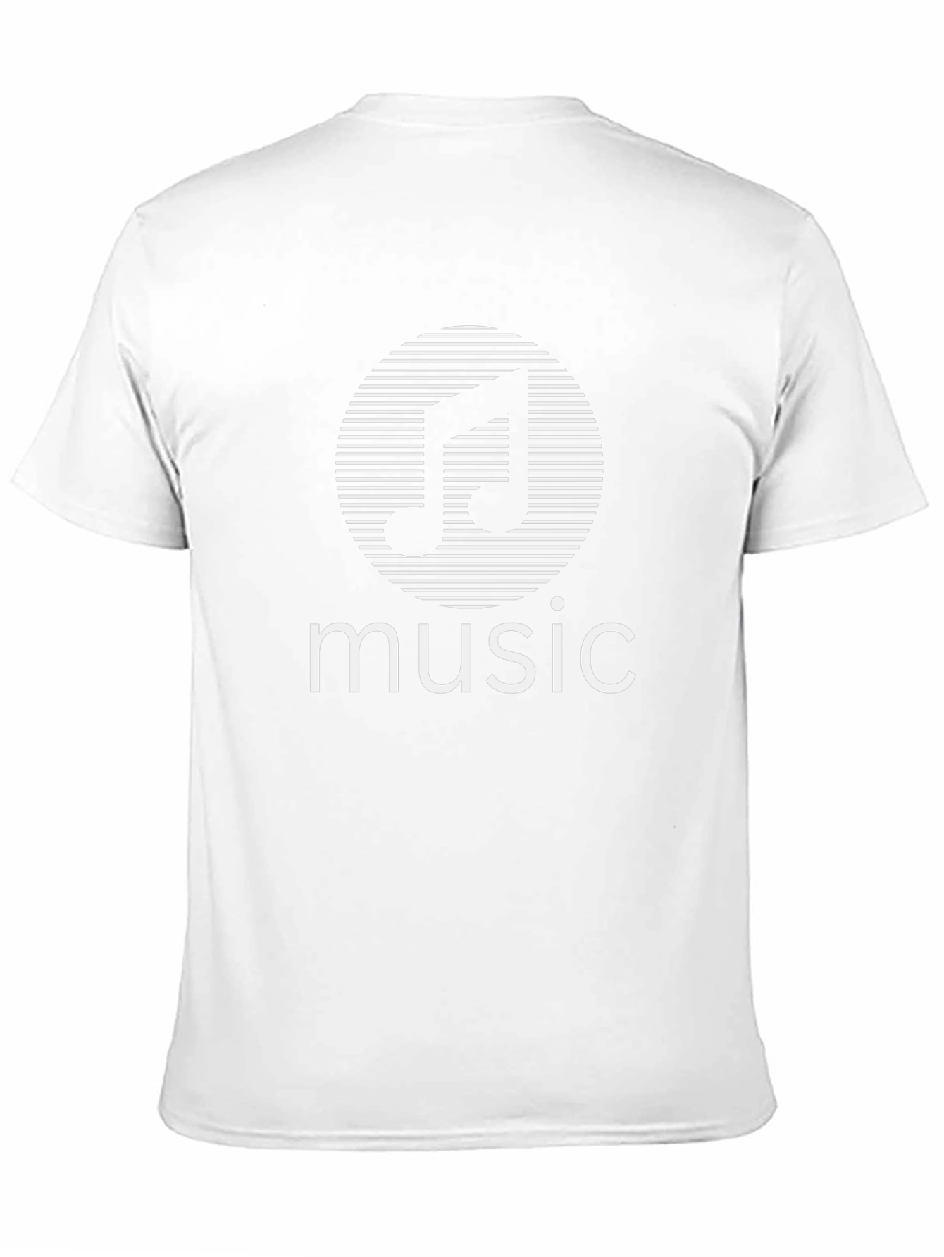Music Note Graphic Tee - Black Cotton T-Shirt