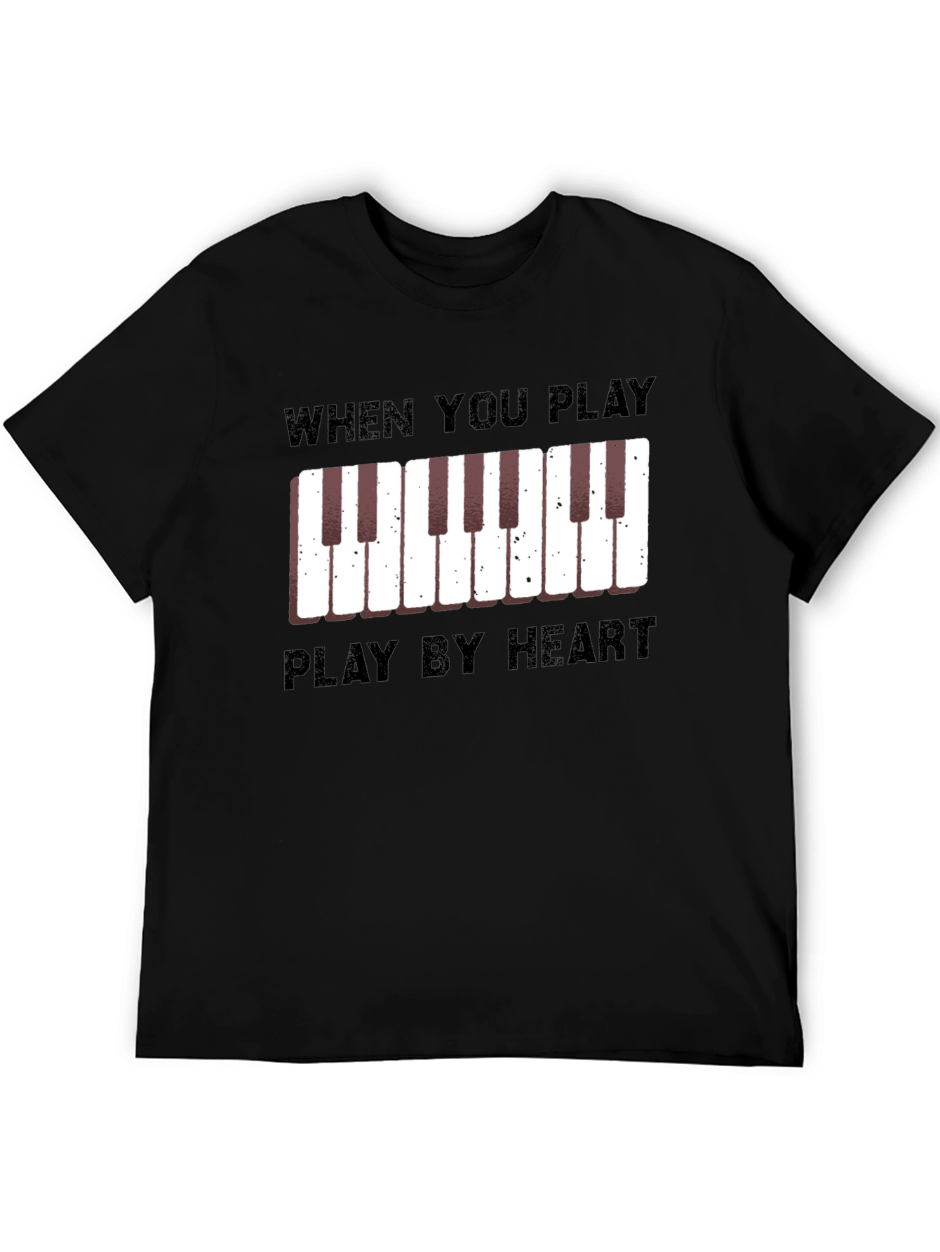 Play By Heart Piano Keys Graphic T-Shirt