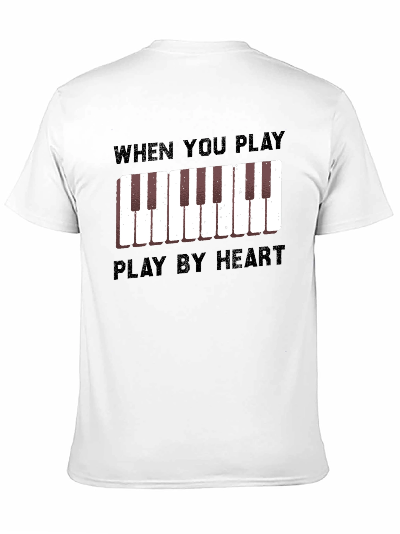 Play By Heart Piano Keys Graphic T-Shirt
